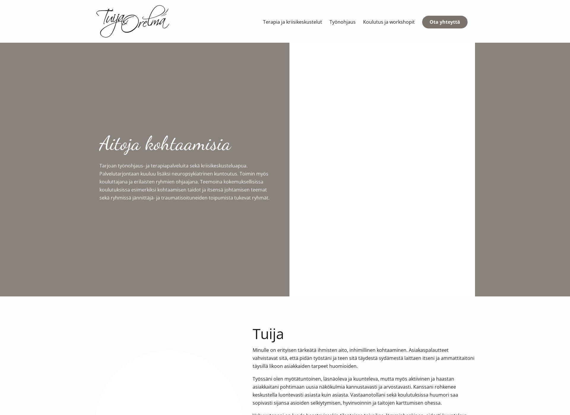 Screenshot for tuijaorelma.fi
