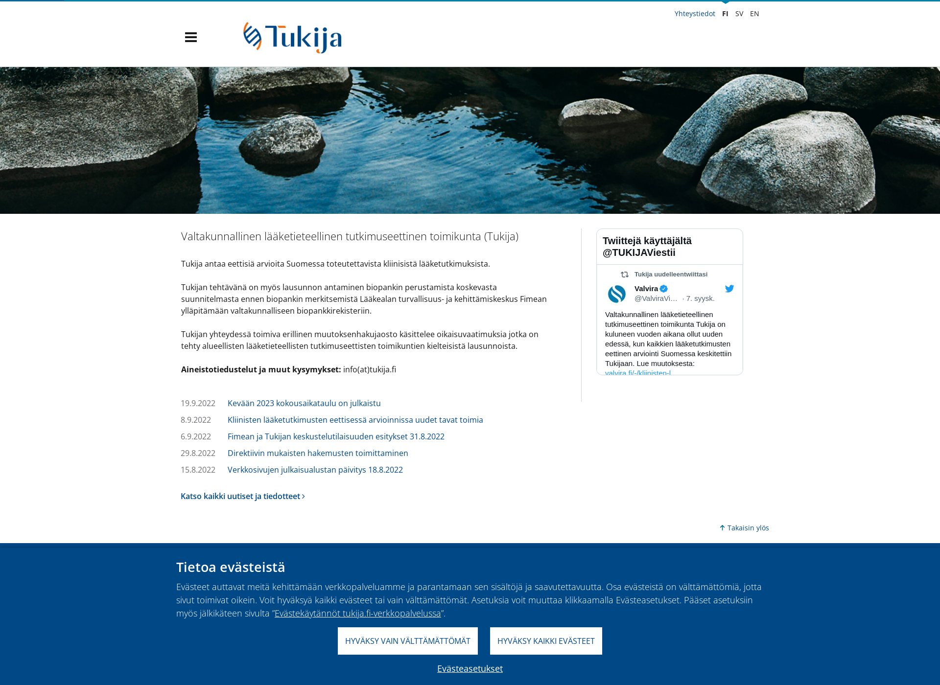 Screenshot for tukija.fi