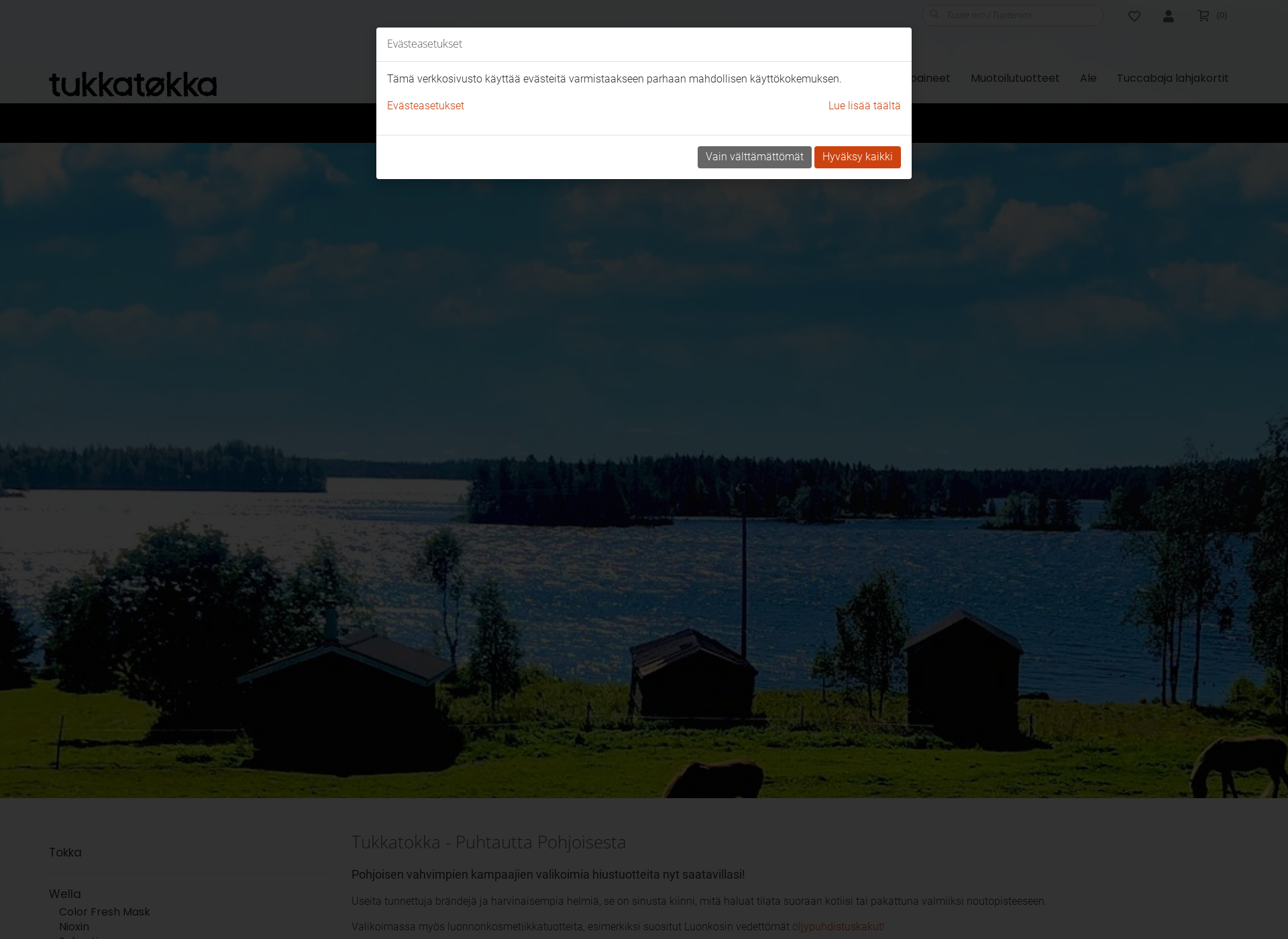 Screenshot for tukkatokka.fi
