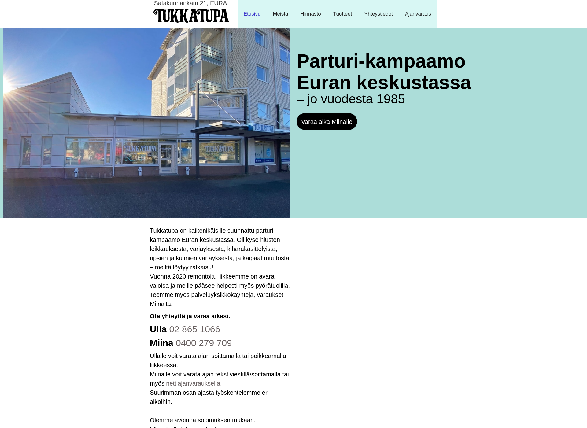 Skärmdump för tukkatupa.fi