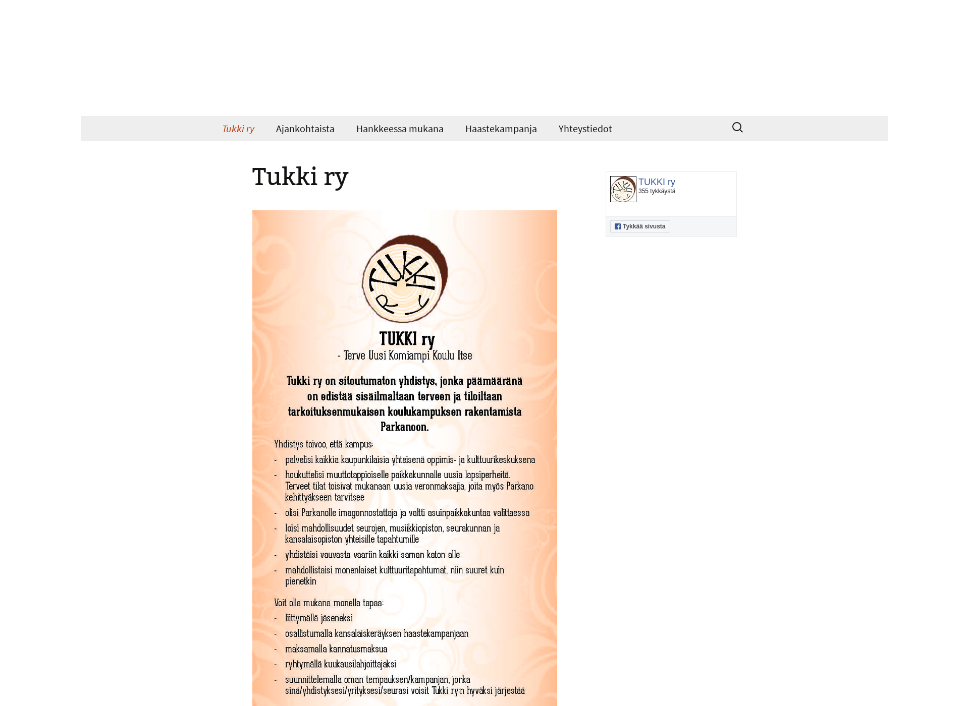 Skärmdump för tukkiry.fi