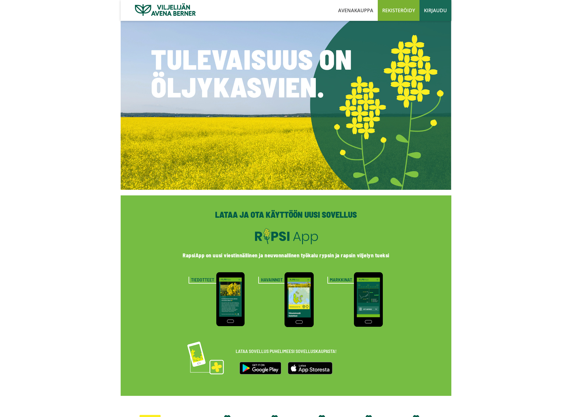 Screenshot for tulevaisuusonoljykasvien.fi