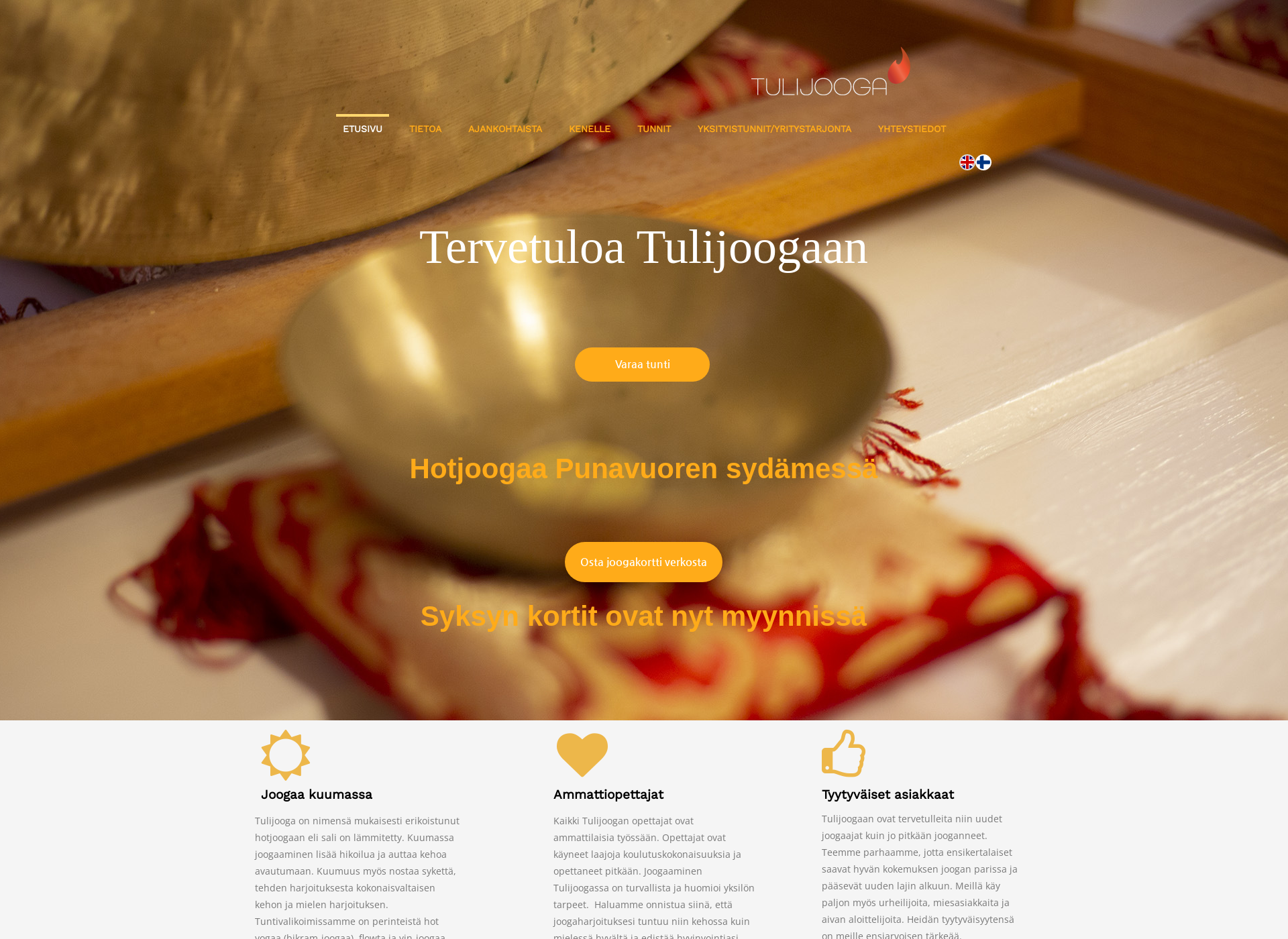 Screenshot for tulijooga.fi
