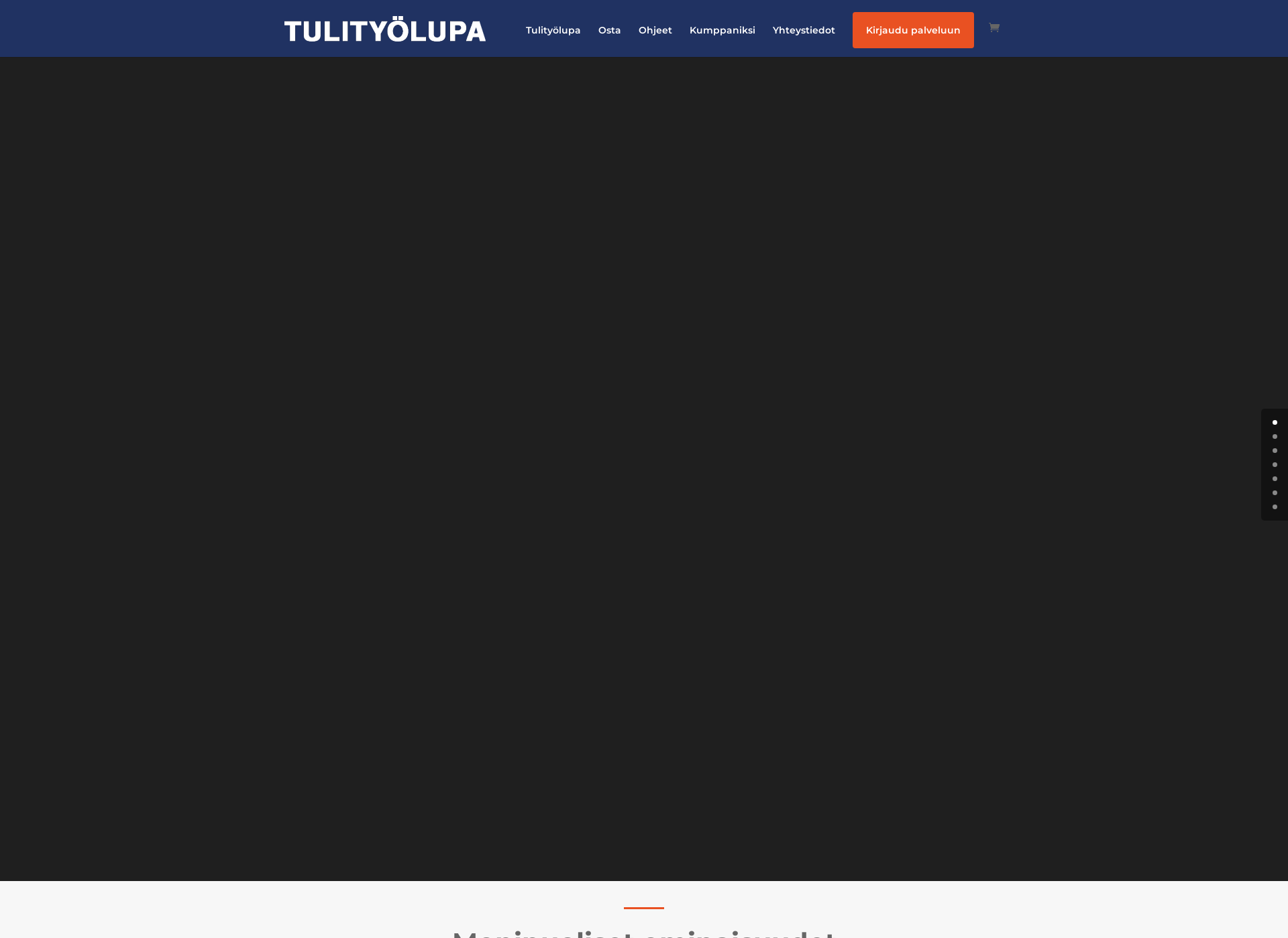 Skärmdump för tulityölupa.fi