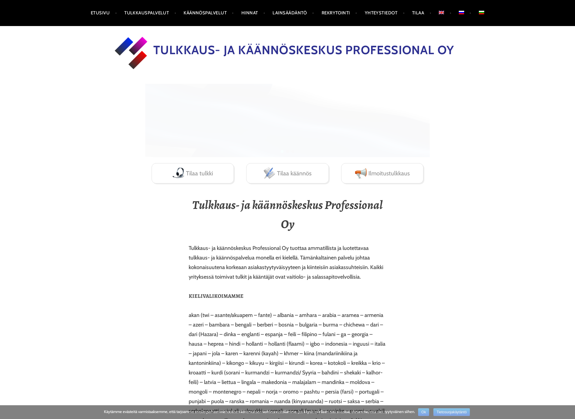 Screenshot for tulkkauspalvelu.fi