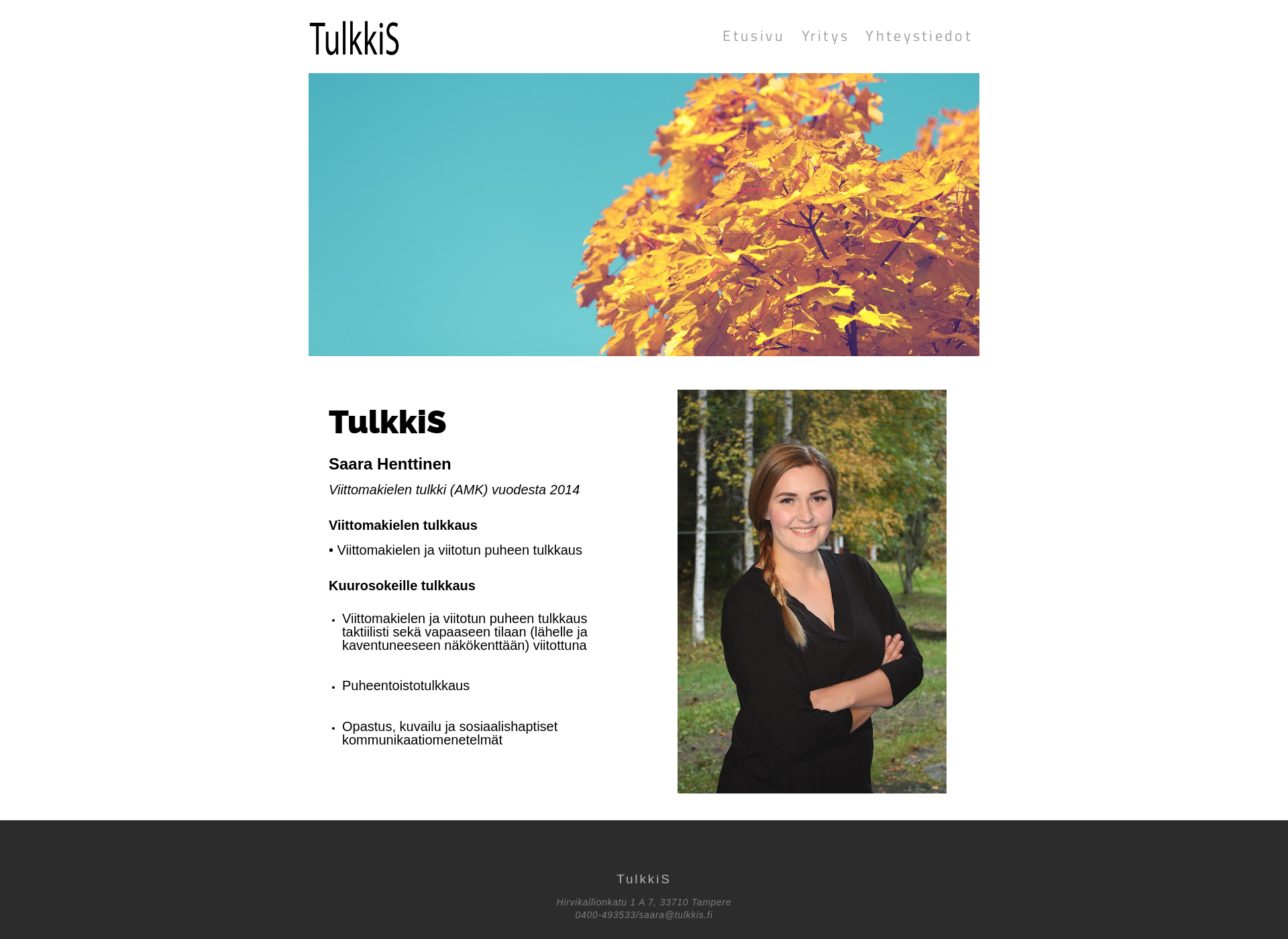Screenshot for tulkkis.fi