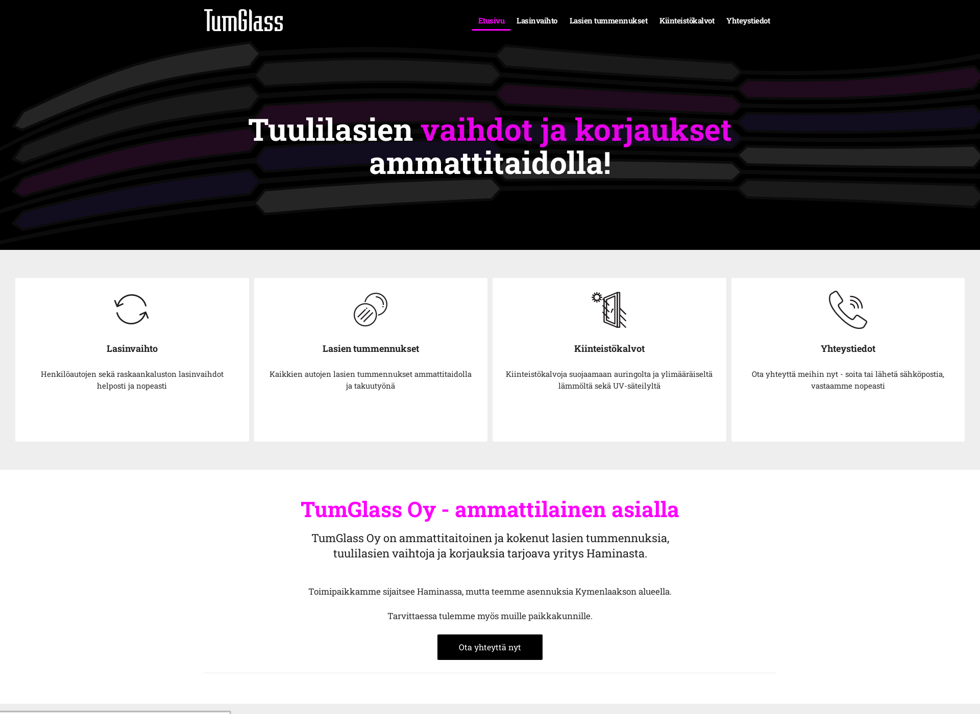 Screenshot for tumglass.fi