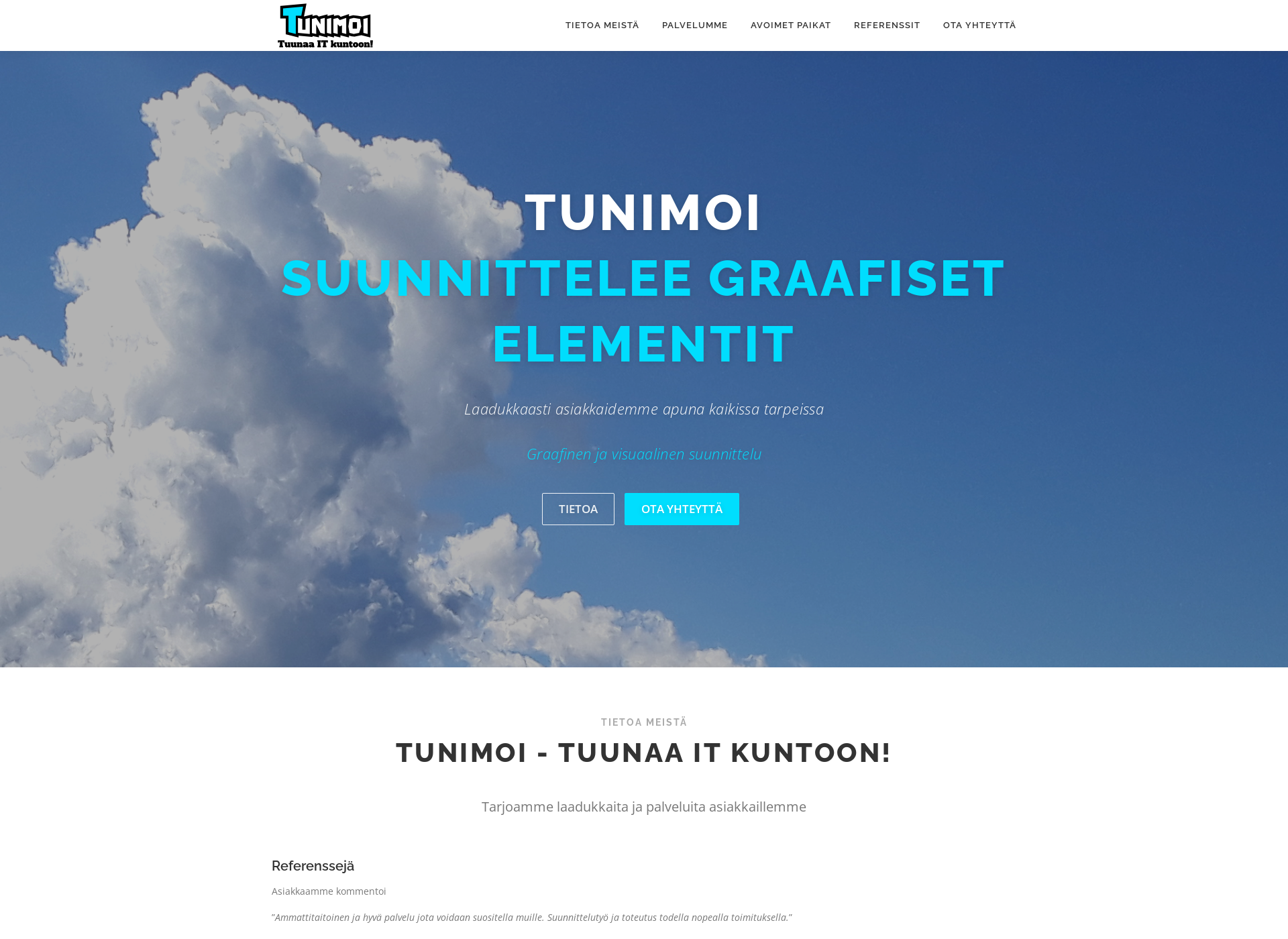 Skärmdump för tunimoi.fi