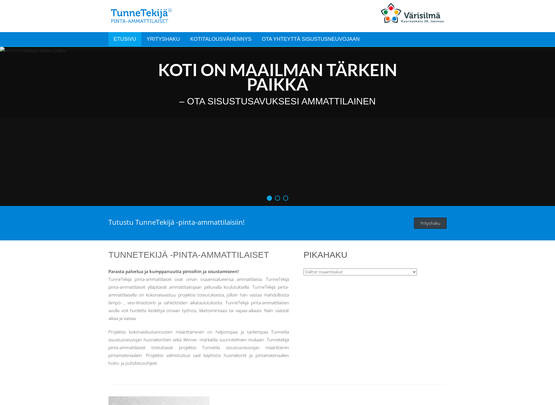 Screenshot for tunnetekija.fi