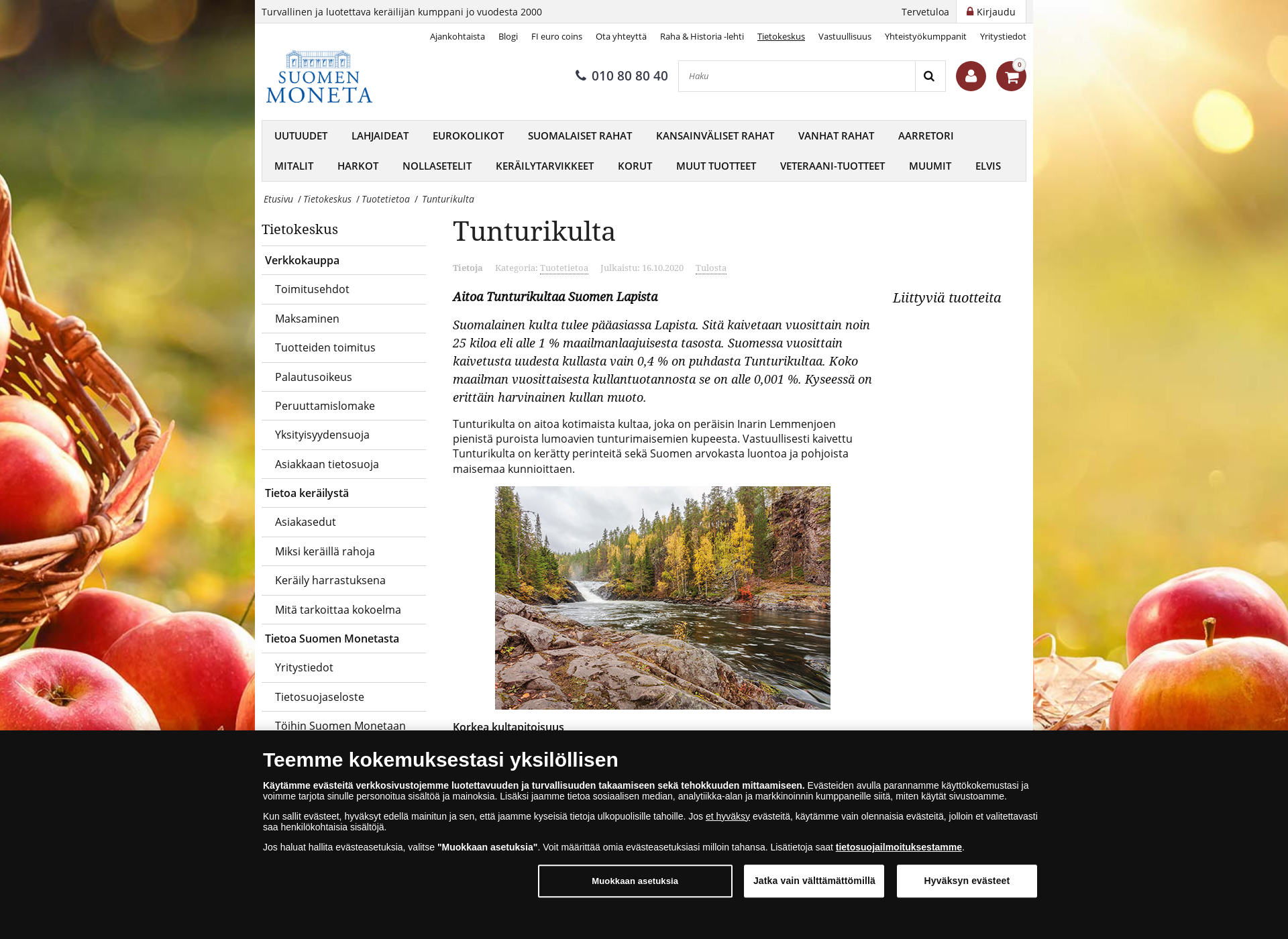 Screenshot for tunturikulta.fi