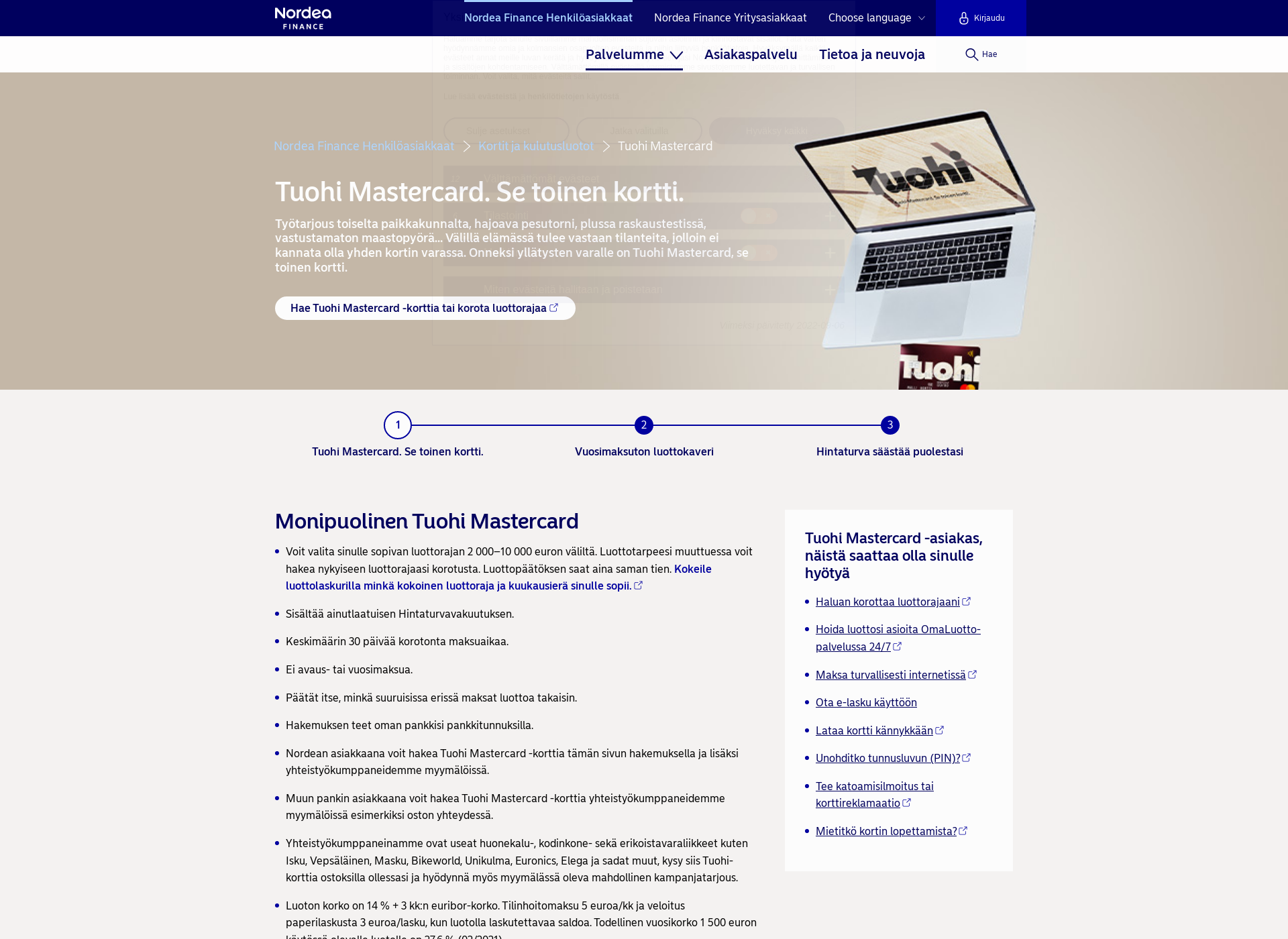 Screenshot for tuohikortti.fi