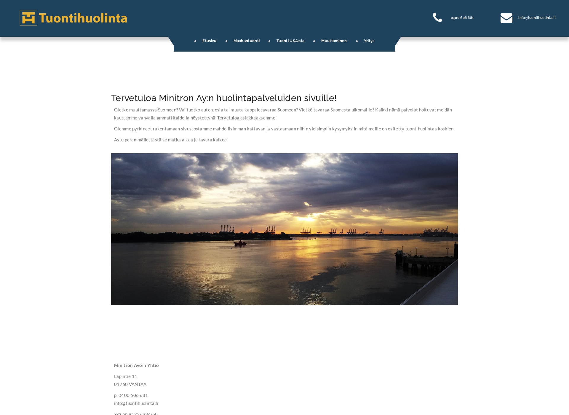Screenshot for tuontihuolinta.fi