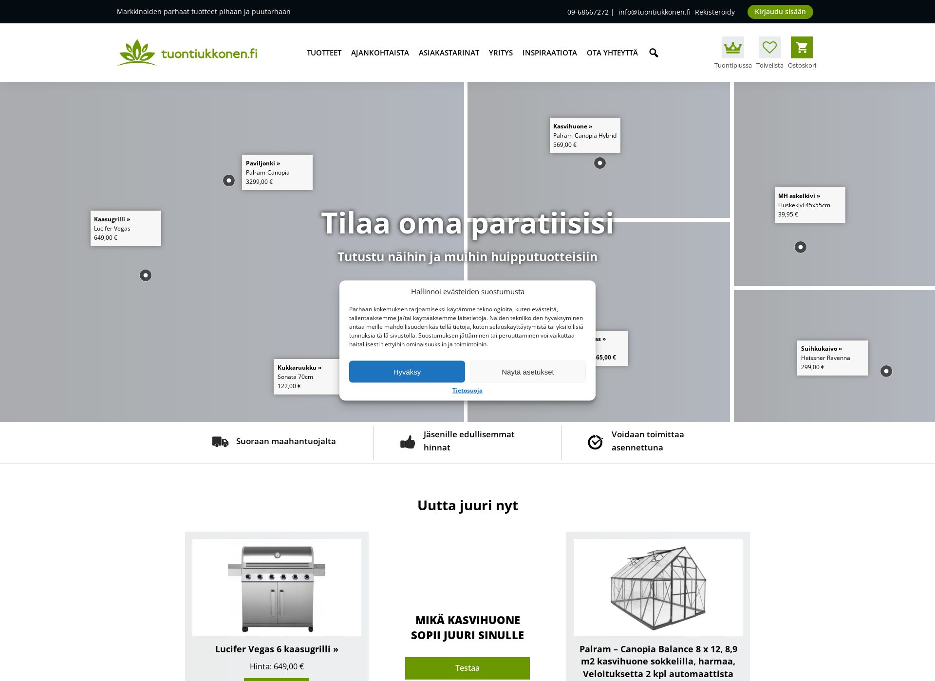 Skärmdump för tuontiukkonen.fi