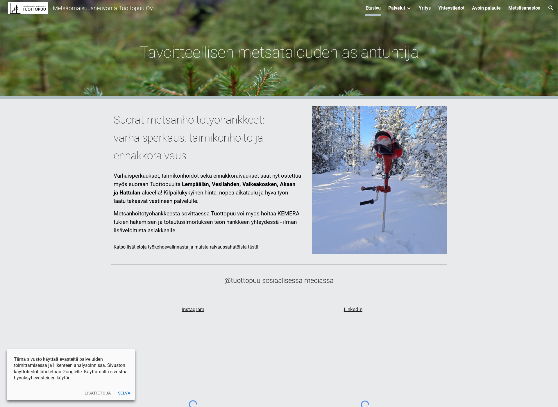 Screenshot for tuottopuu.fi