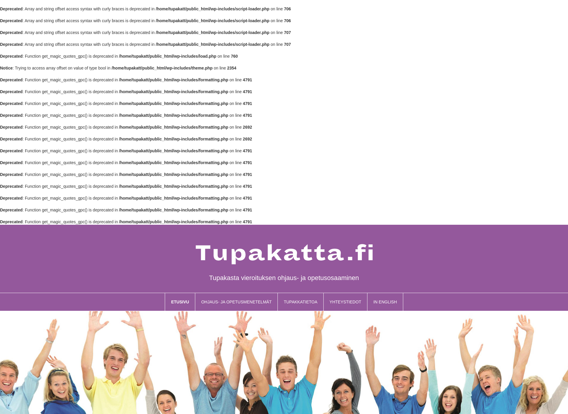 Screenshot for tupakatta.fi
