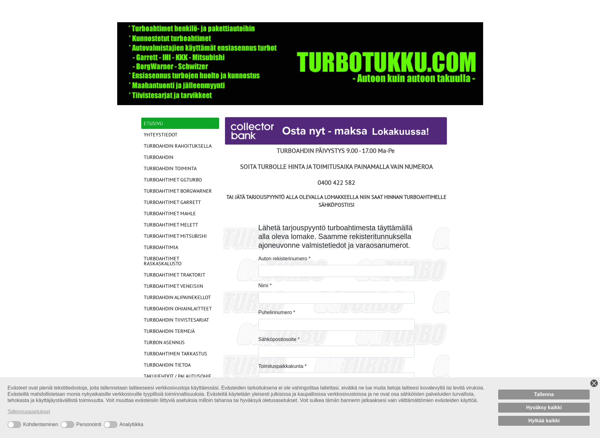 Skärmdump för turboahtimia.fi
