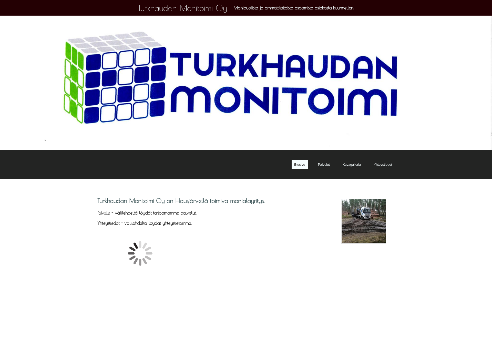 Skärmdump för turkhaudanmonitoimi.fi