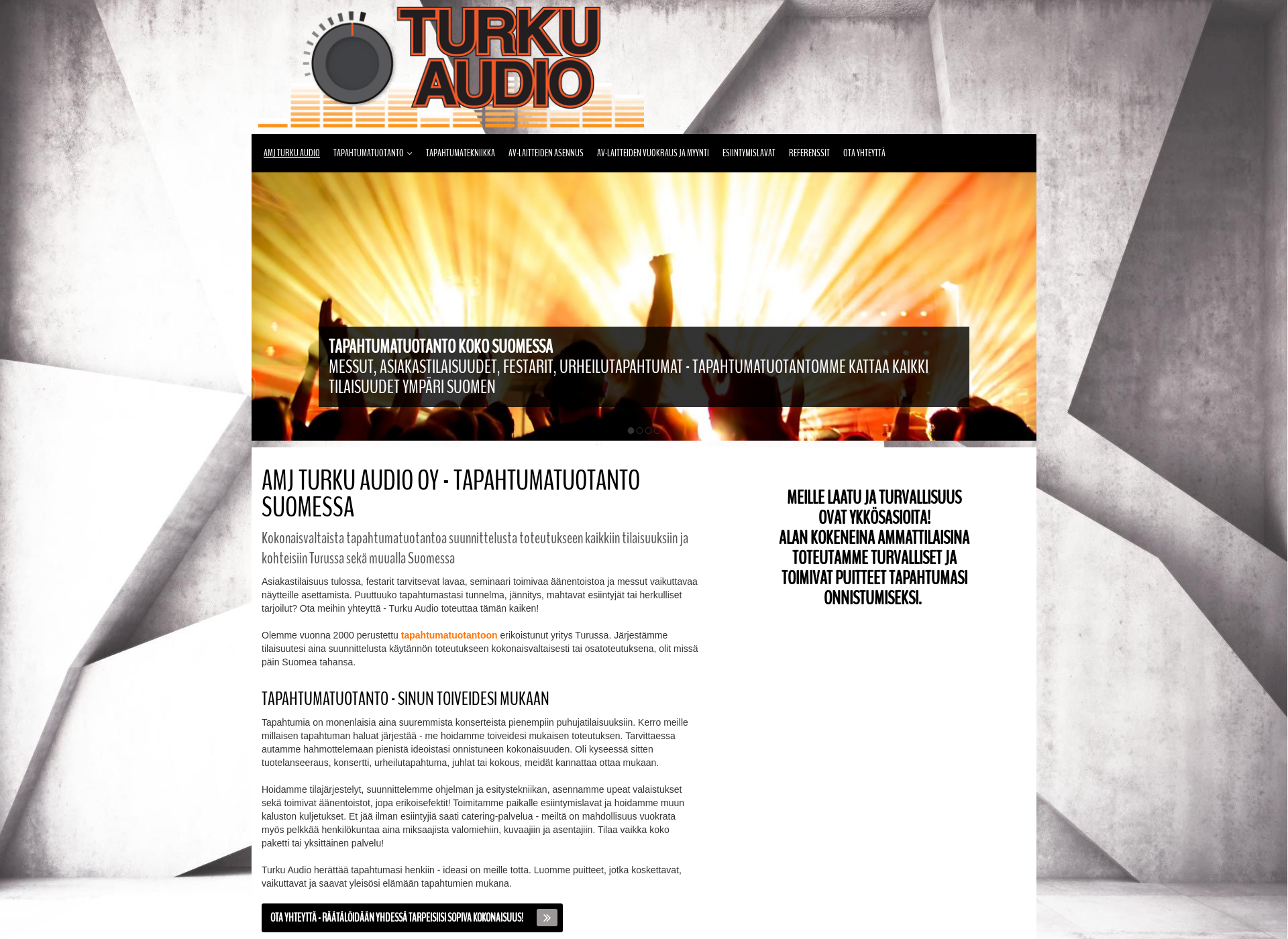 Screenshot for turkuaudio.fi