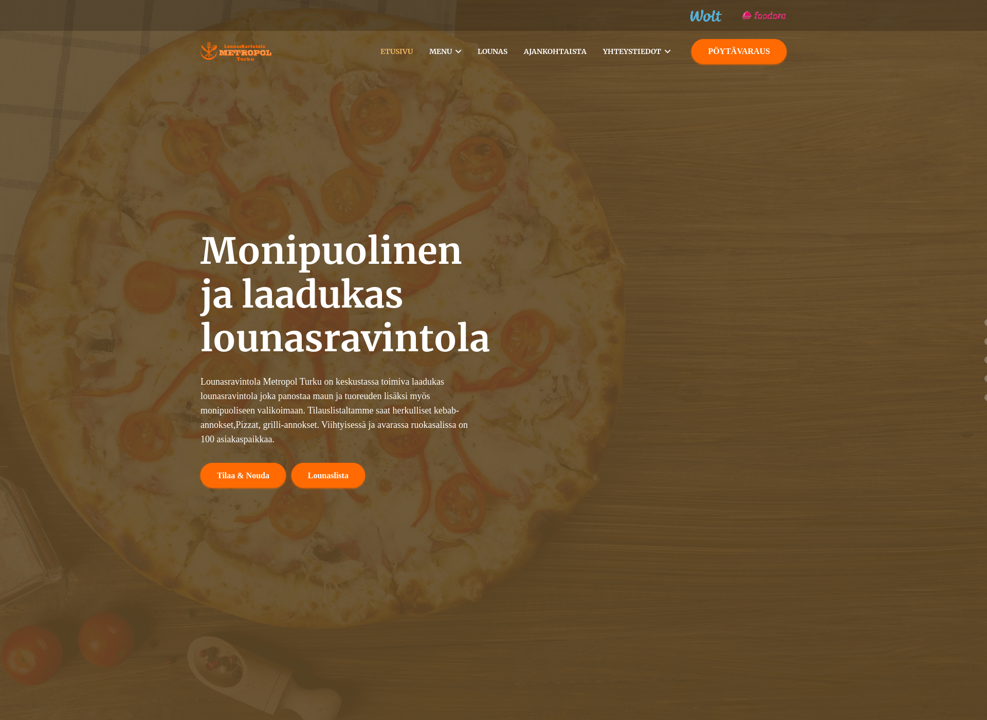 Screenshot for turkulounas.fi