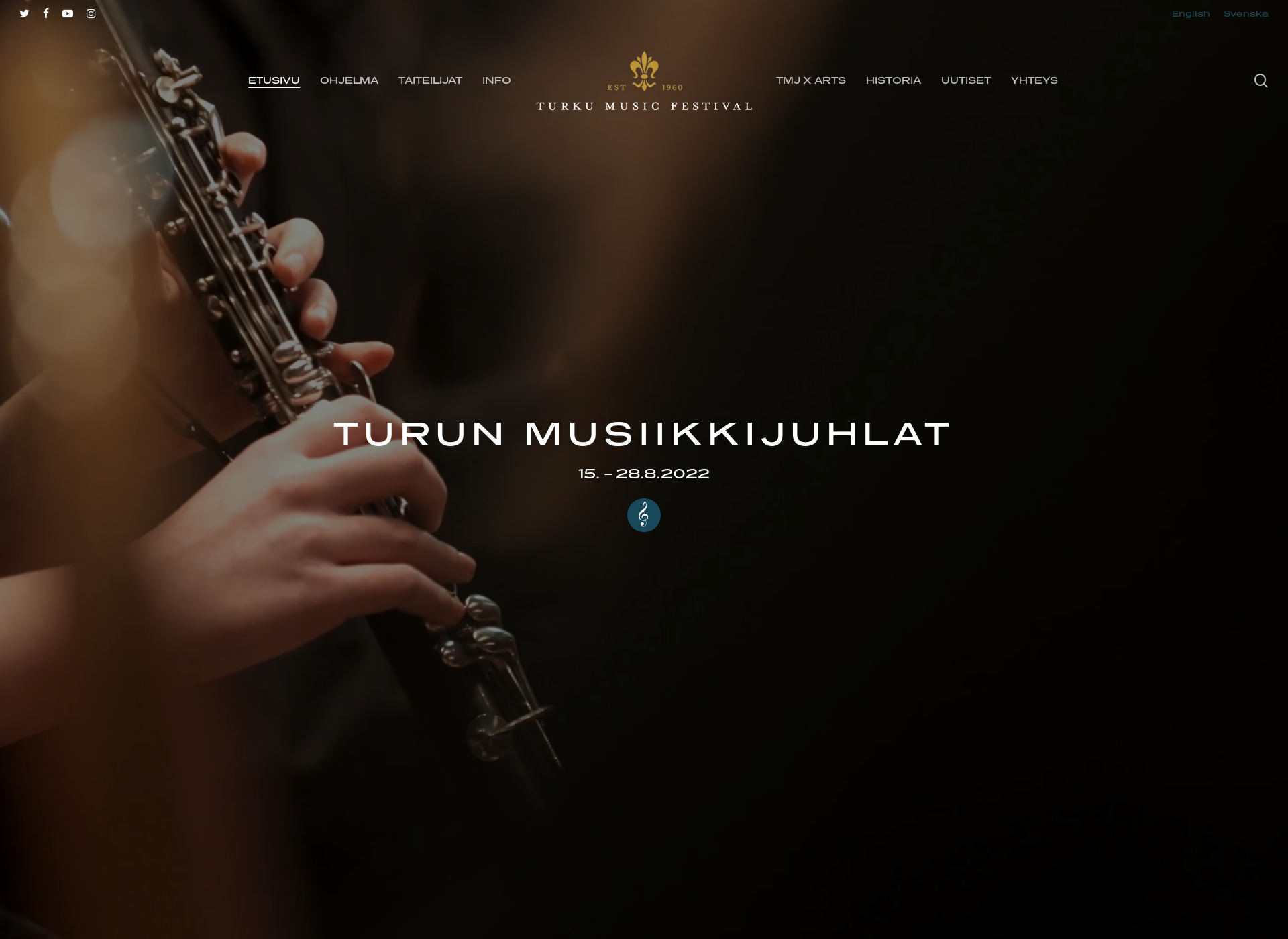 Skärmdump för turkumusicfestival.fi