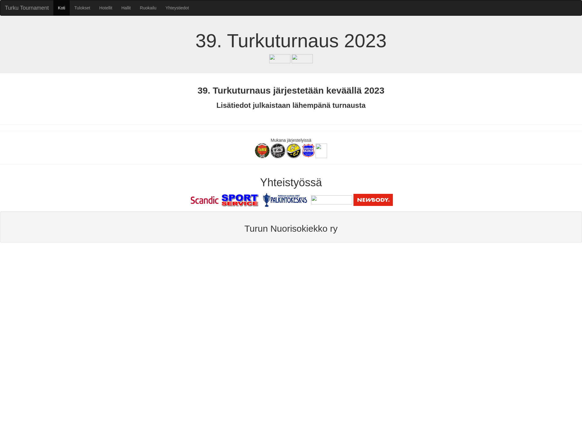 Skärmdump för turkuturnaus.fi
