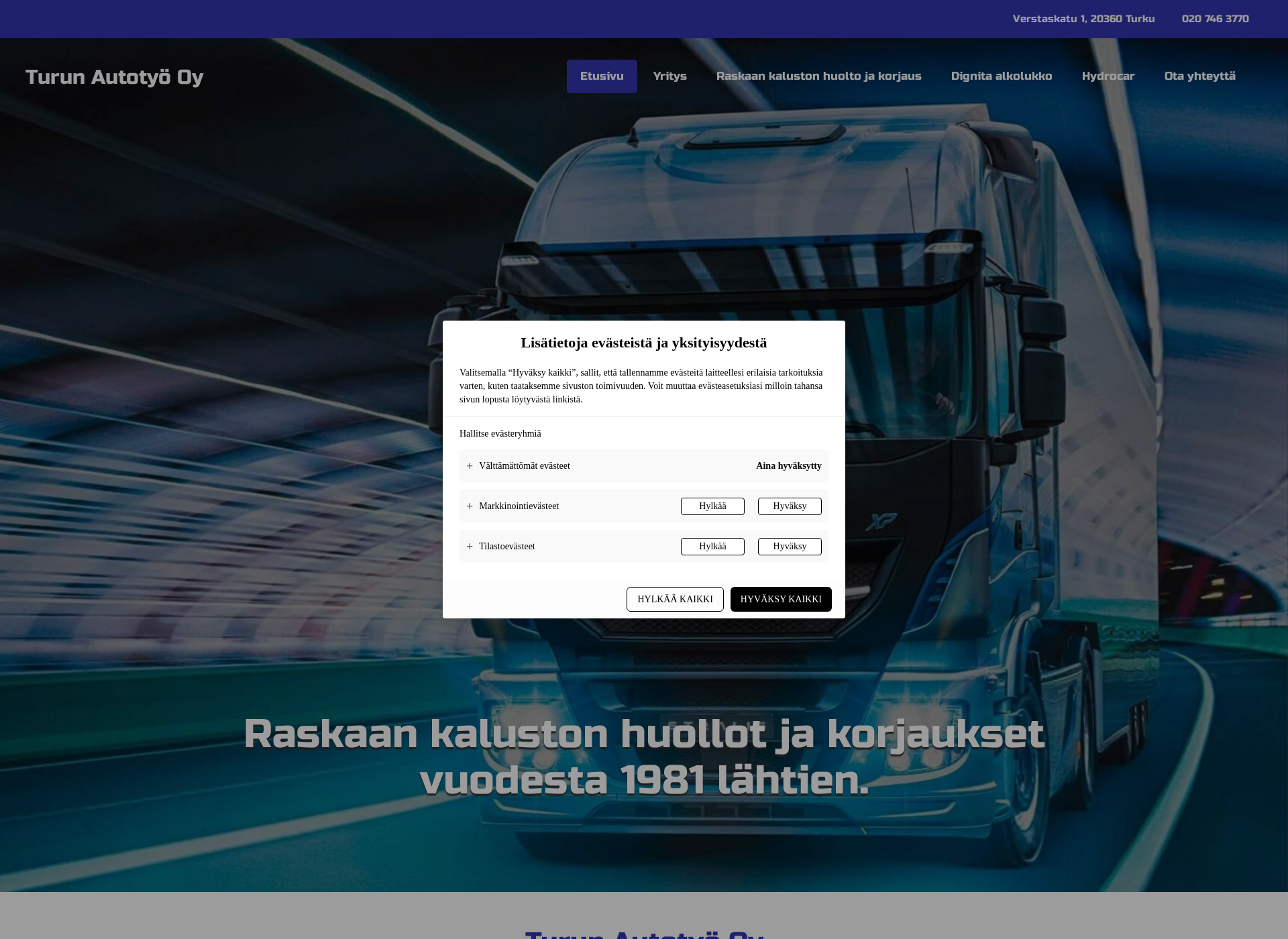 Screenshot for turunautotyo.fi