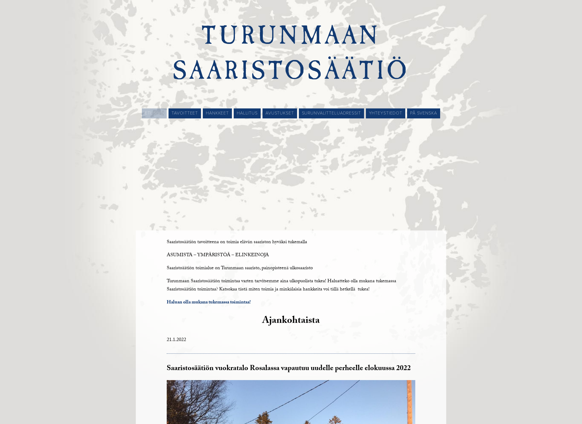 Screenshot for turunmaansaaristosaatio.fi