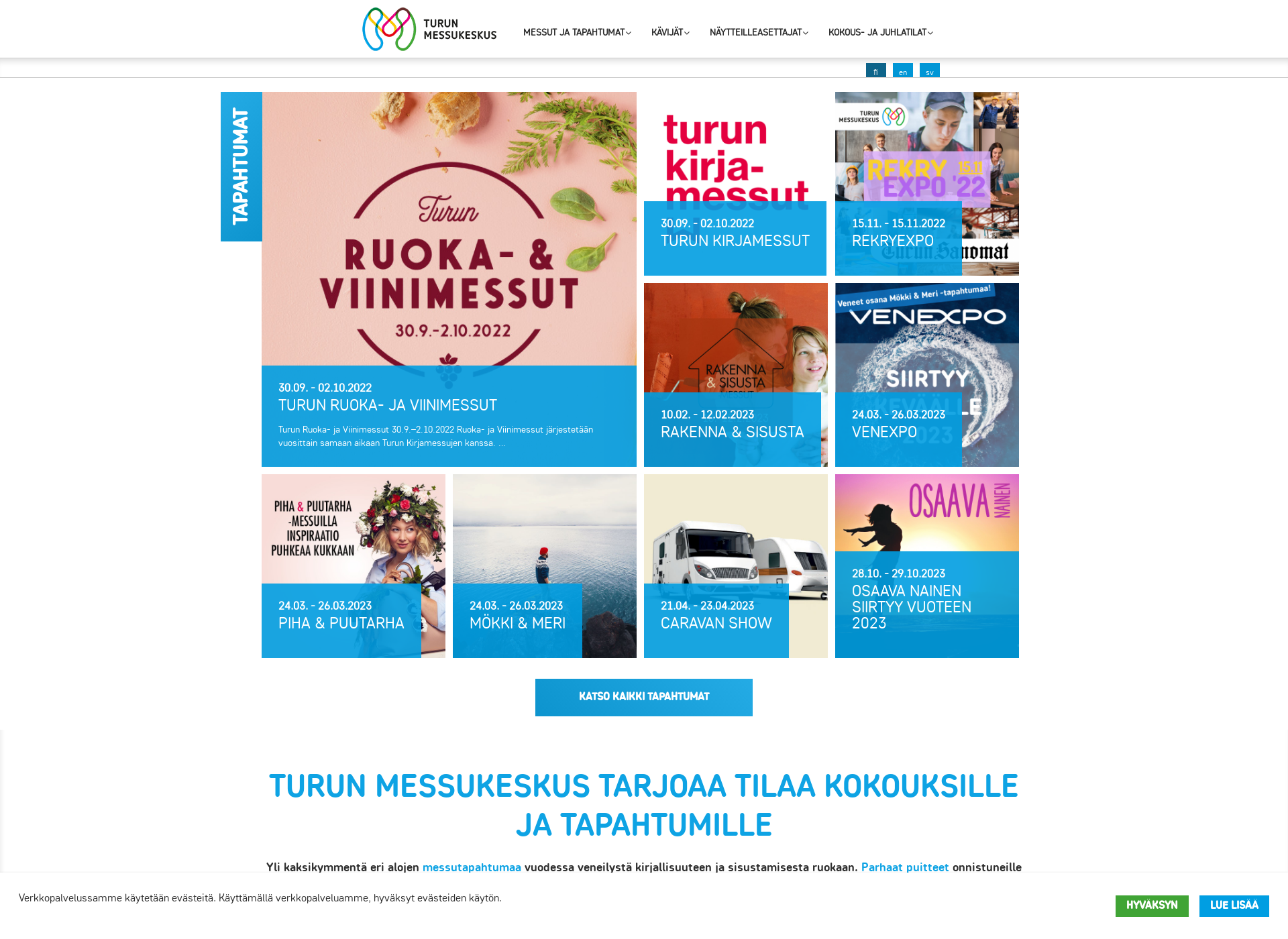 Skärmdump för turunmessupalvelu.fi