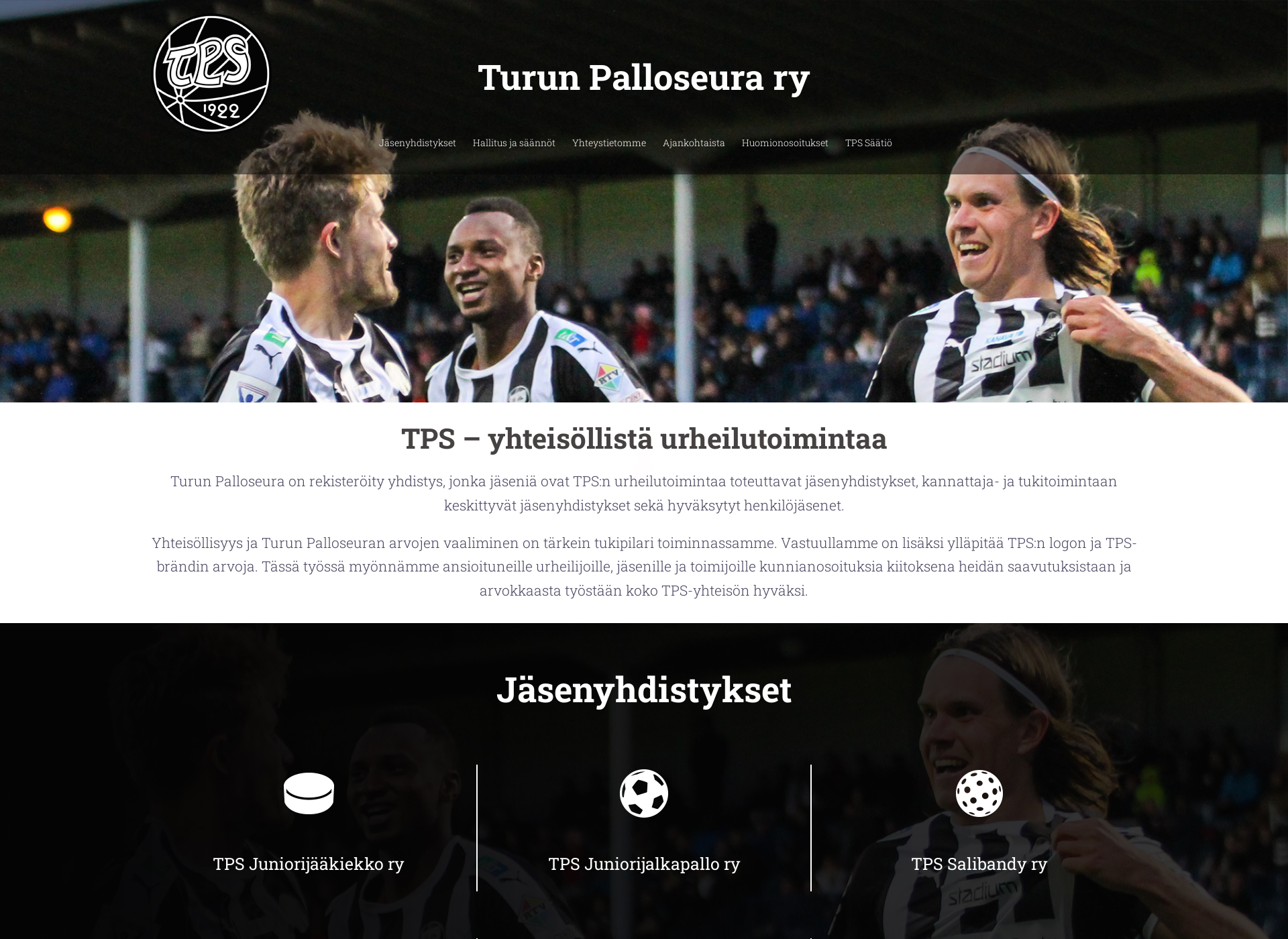 Screenshot for turunpalloseura.fi
