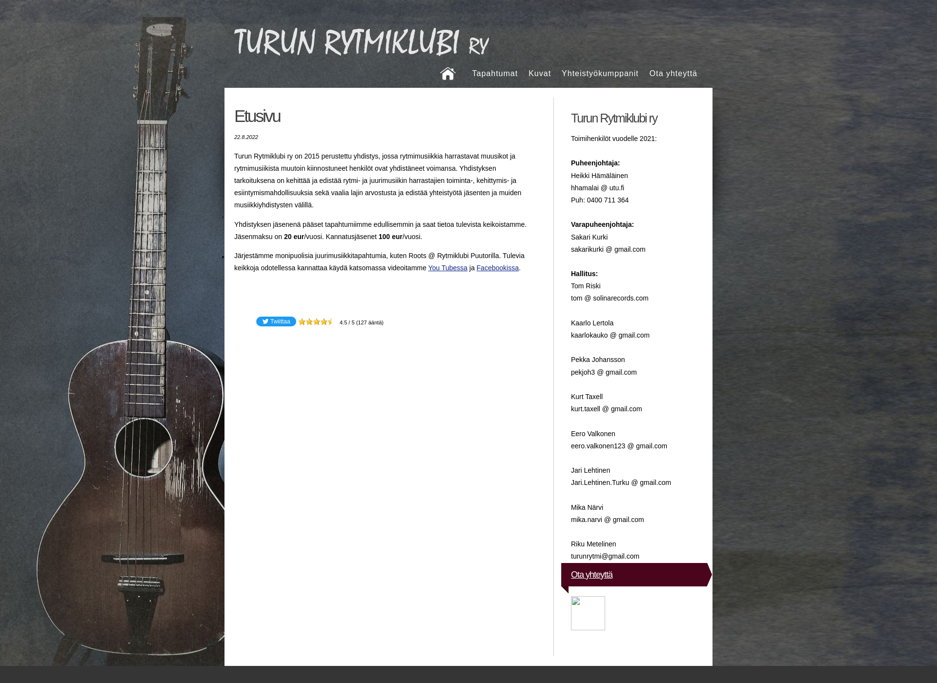Screenshot for turunrytmiklubi.fi