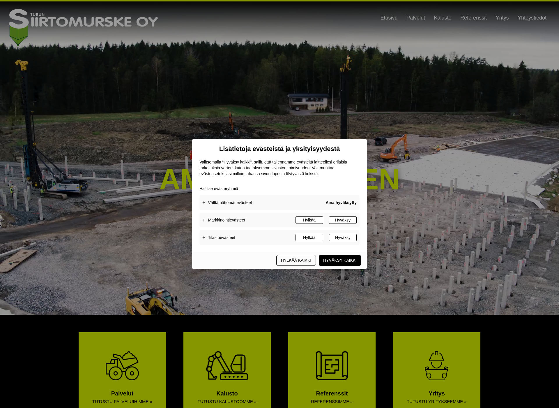 Screenshot for turunsiirtomurske.fi
