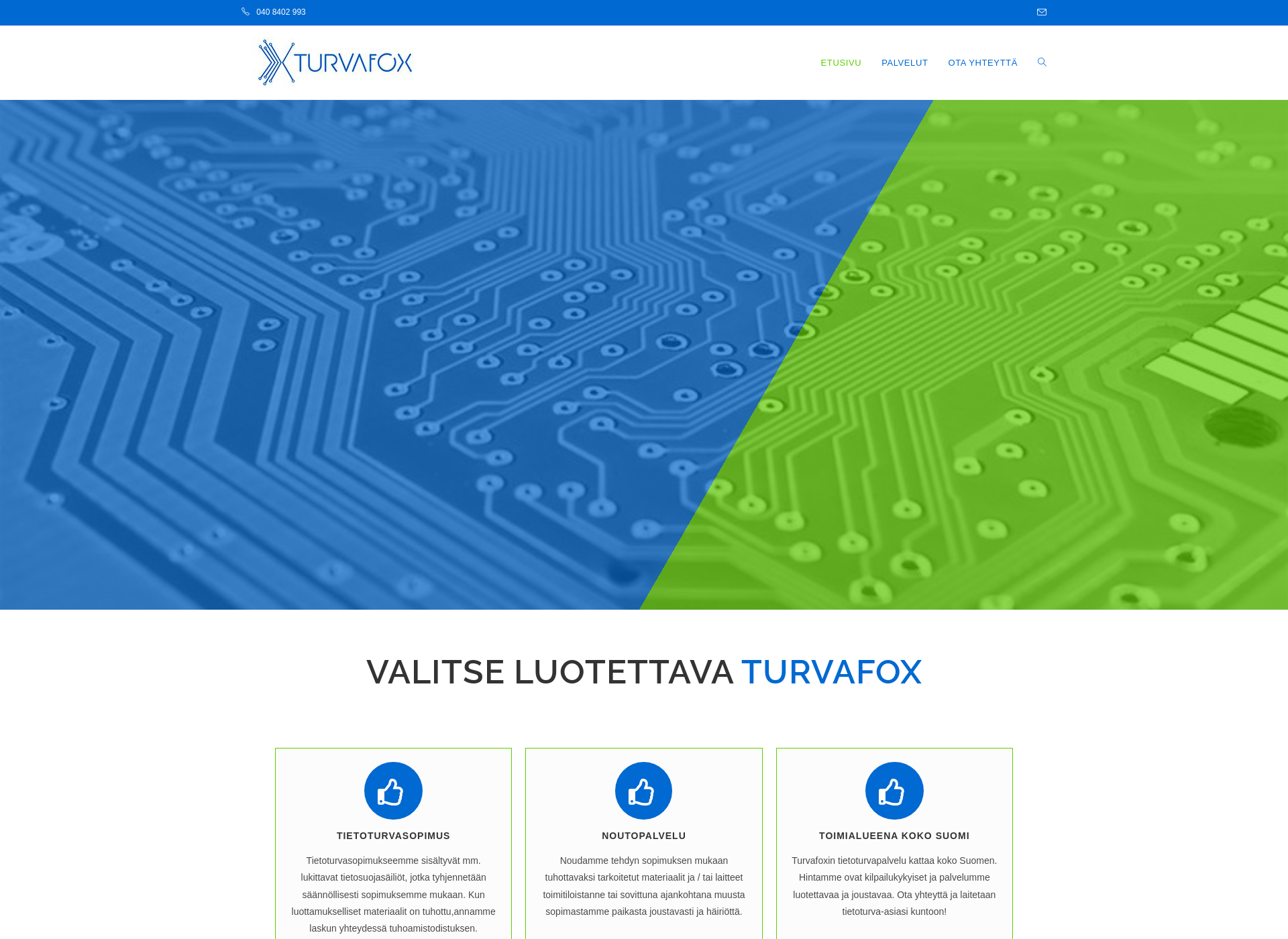 Screenshot for turvafox.fi