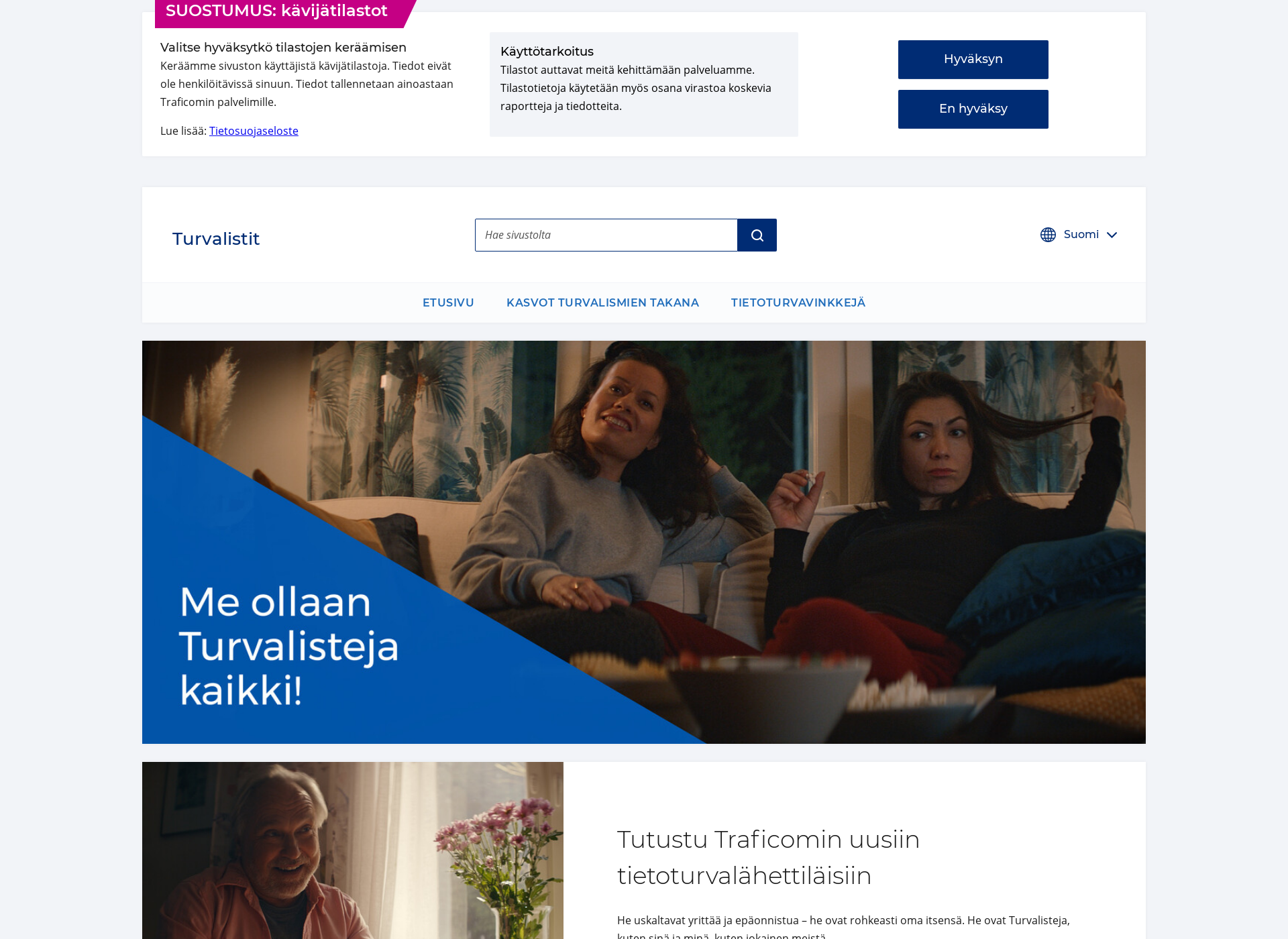 Screenshot for turvalistit.fi
