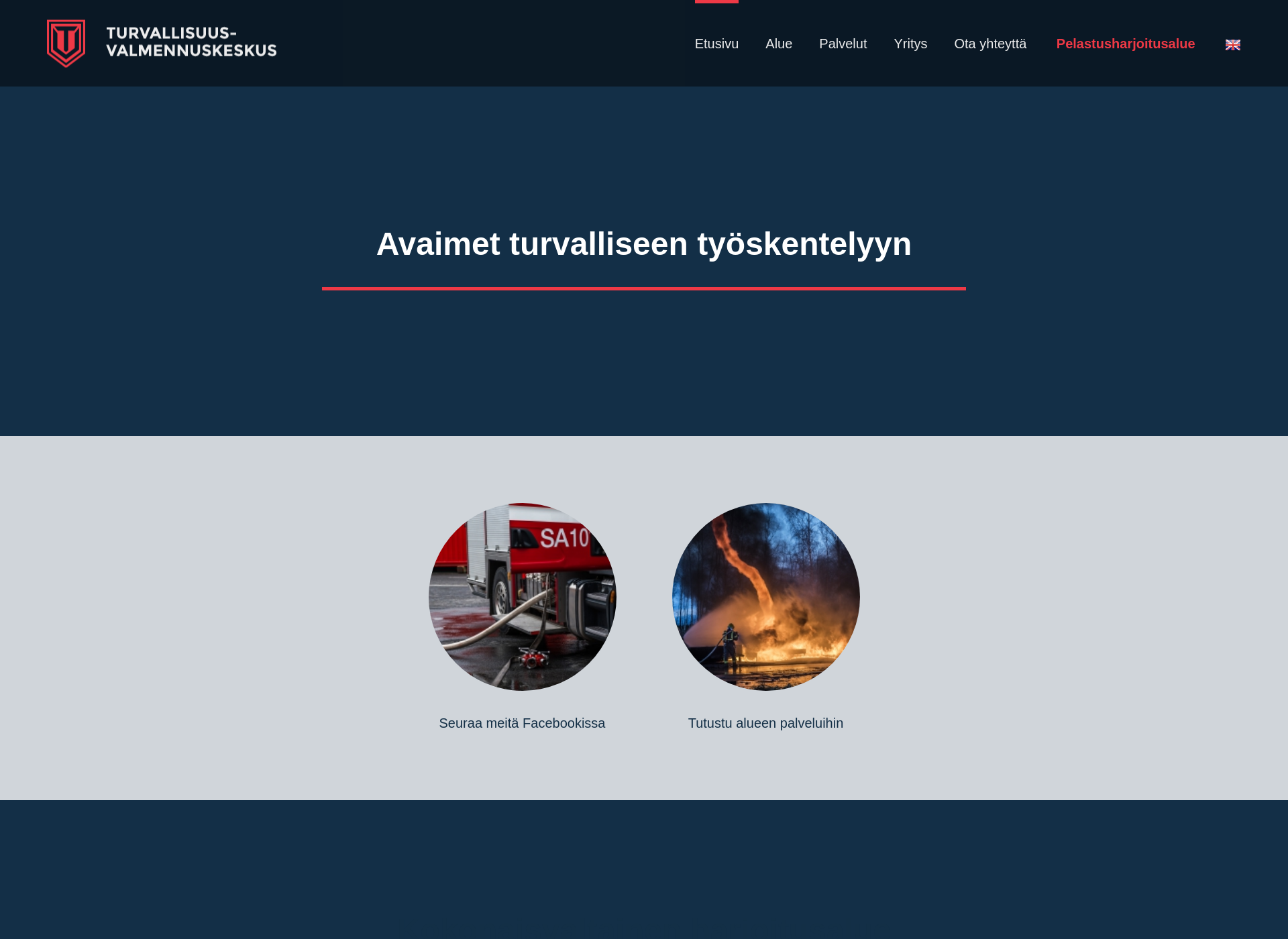 Screenshot for turvallisuusvalmennuskeskus.fi