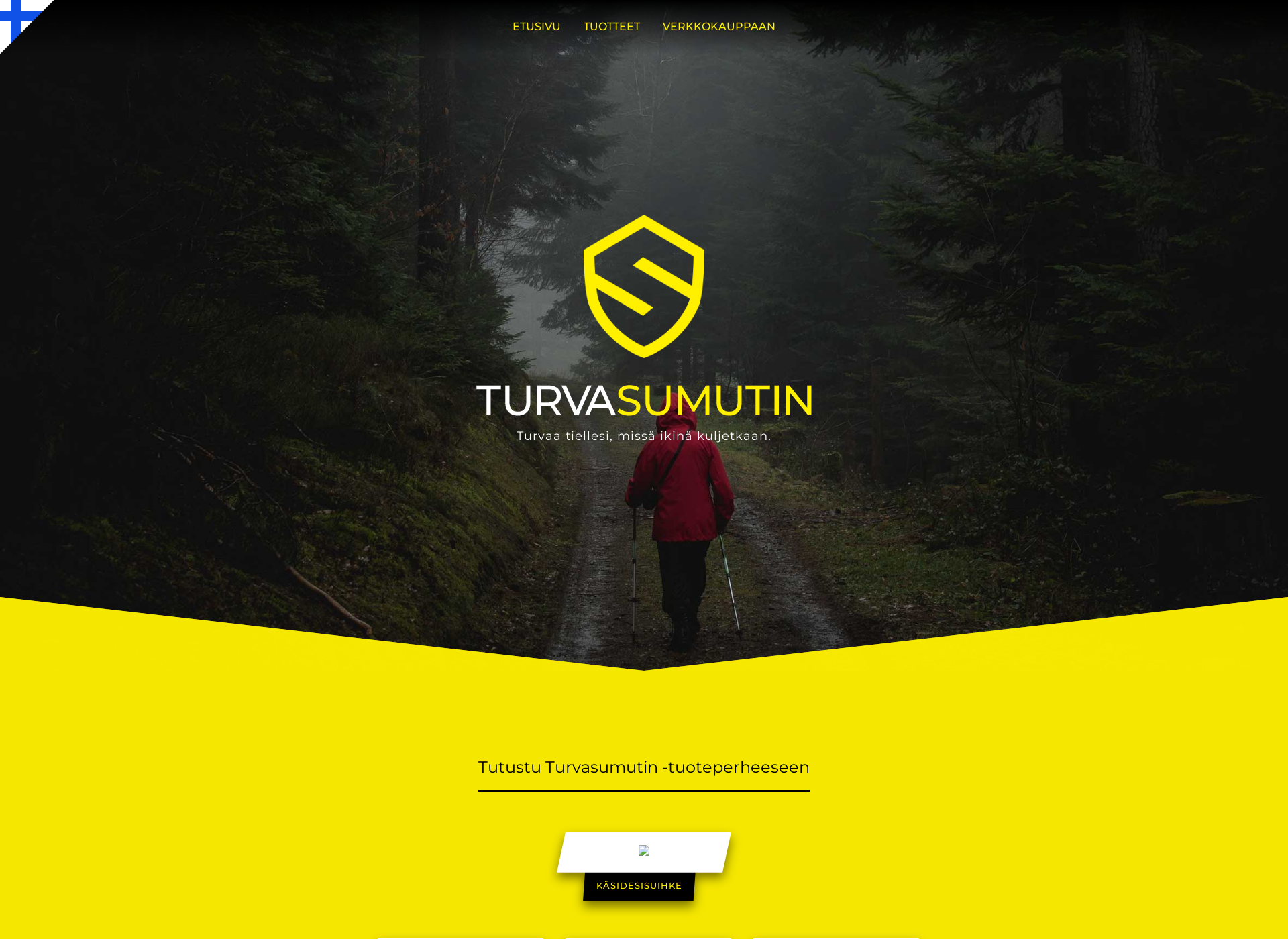 Skärmdump för turvasumutin.fi