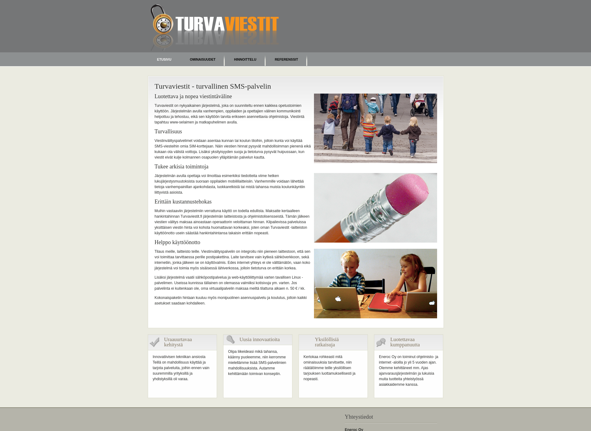 Screenshot for turvaviestit.fi