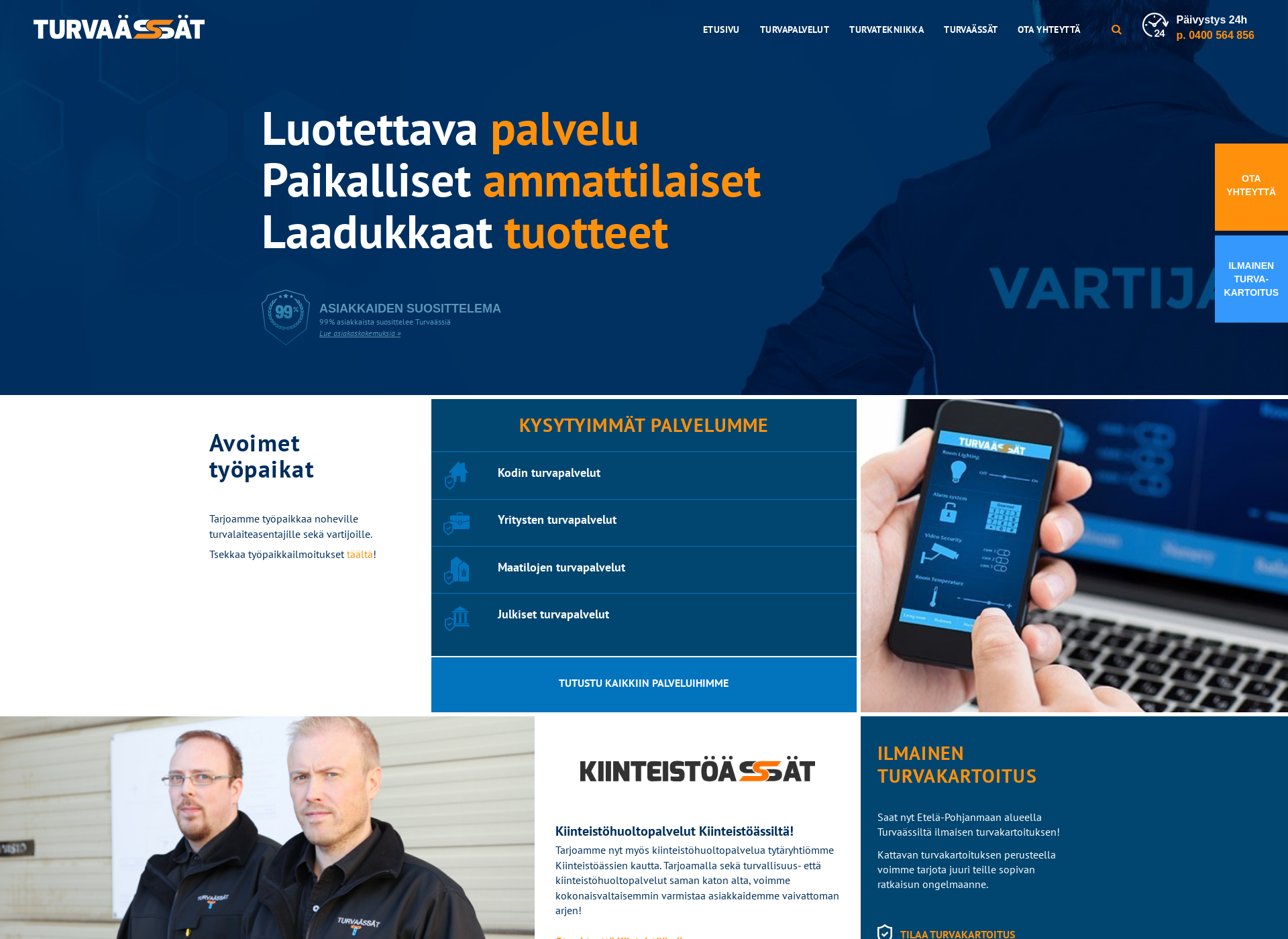 Screenshot for turvaässät.fi