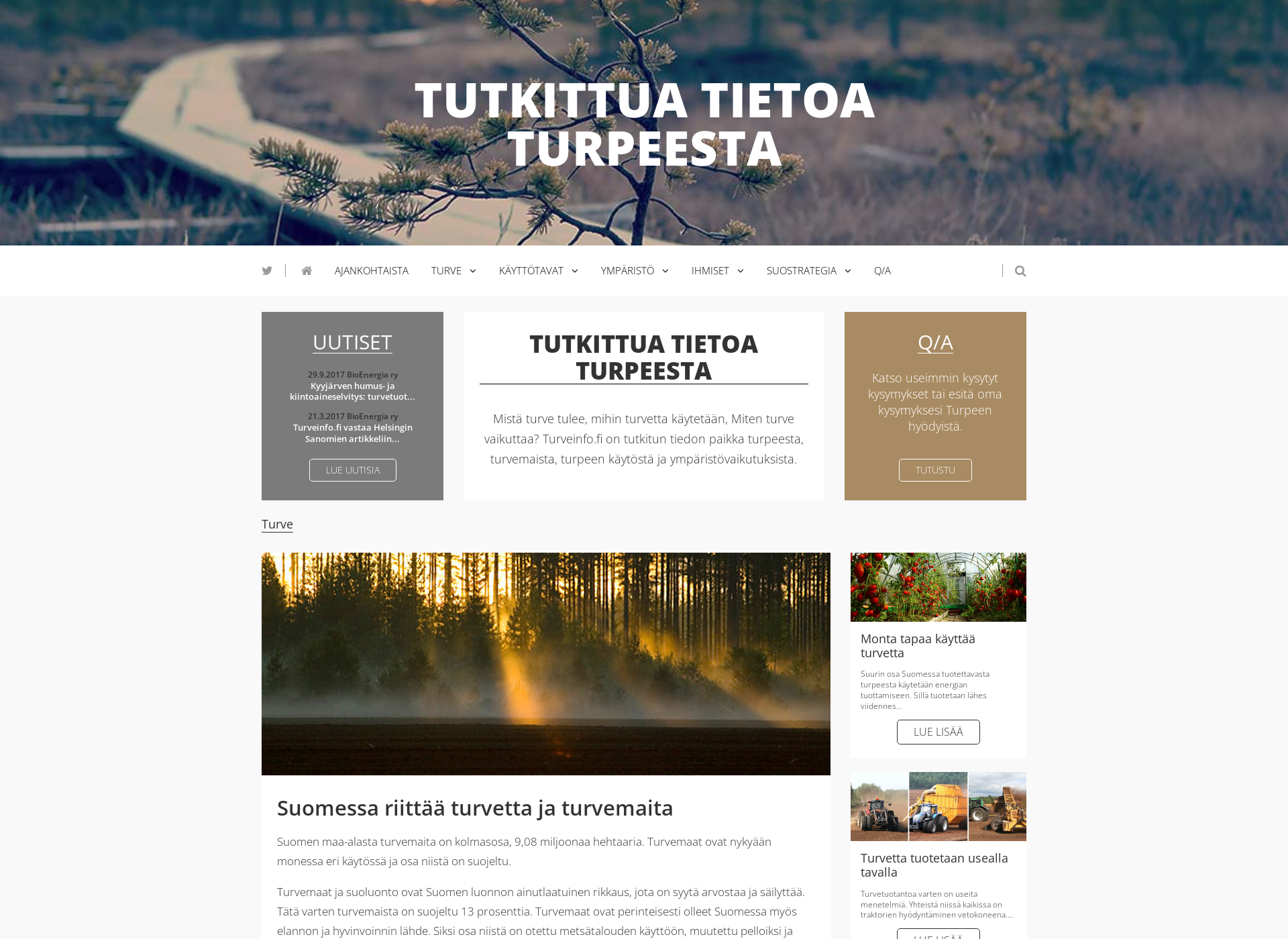 Screenshot for turveinfo.fi