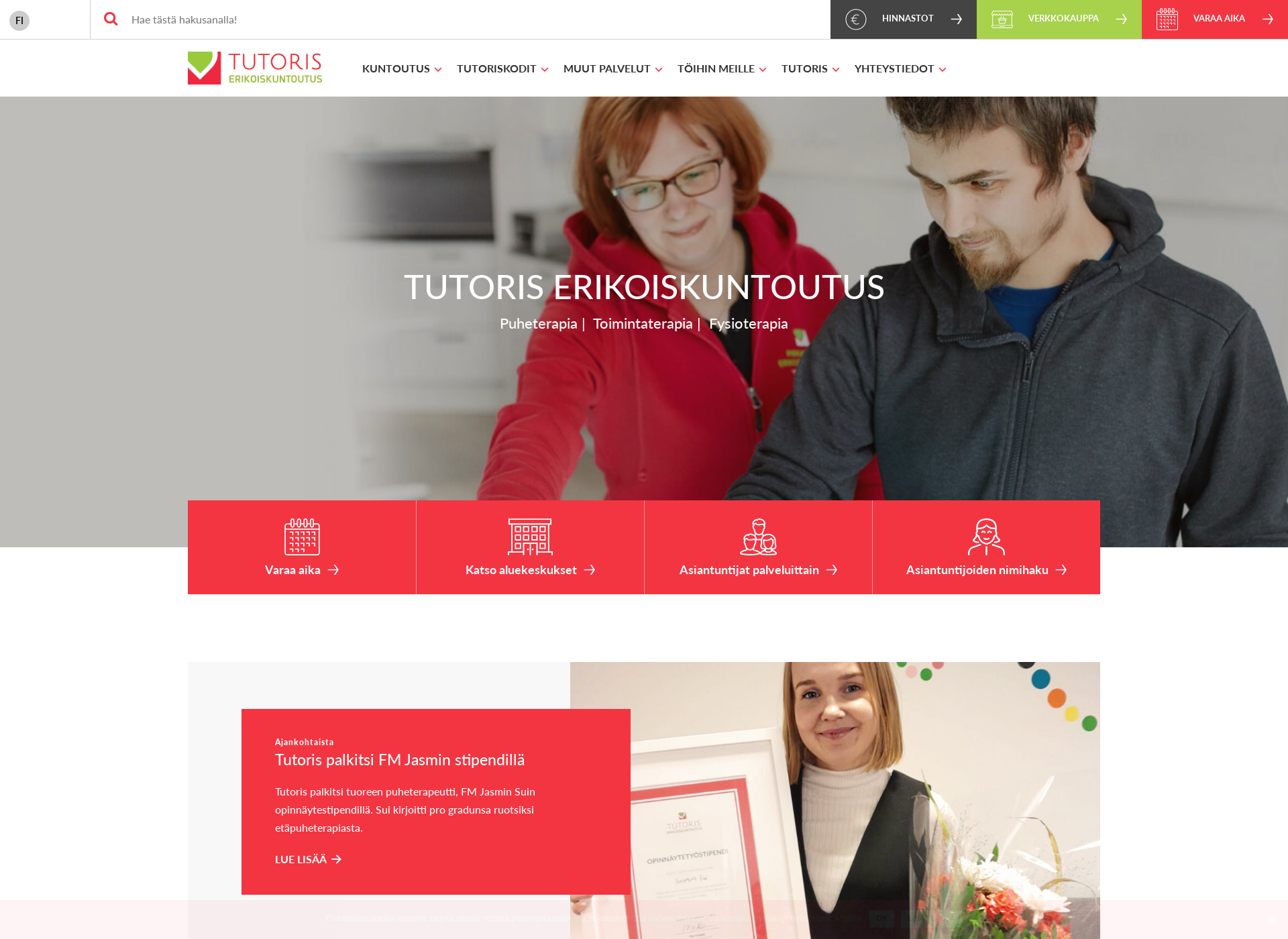 Screenshot for tutorisfysio.fi