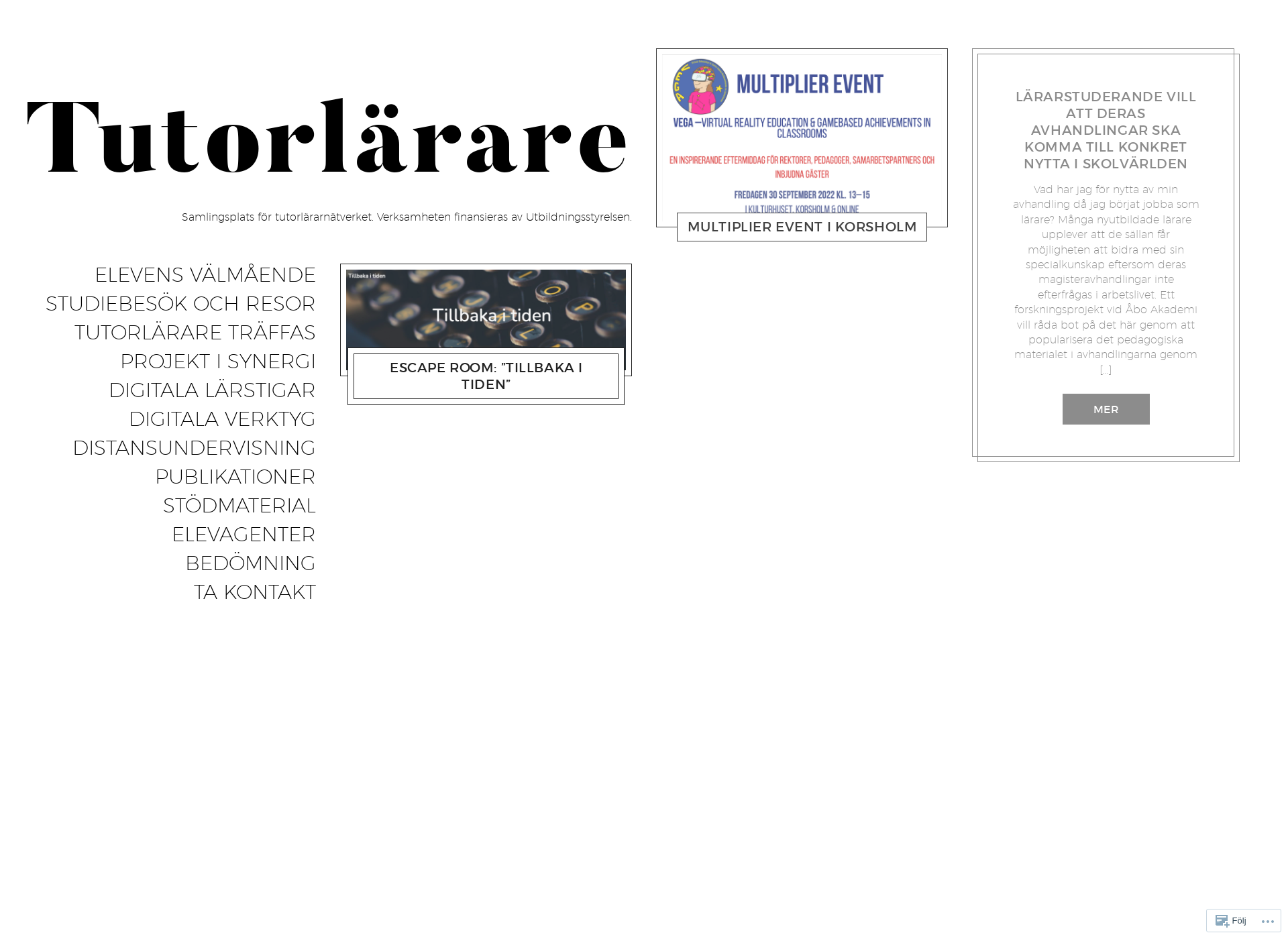 Screenshot for tutorlarare.fi