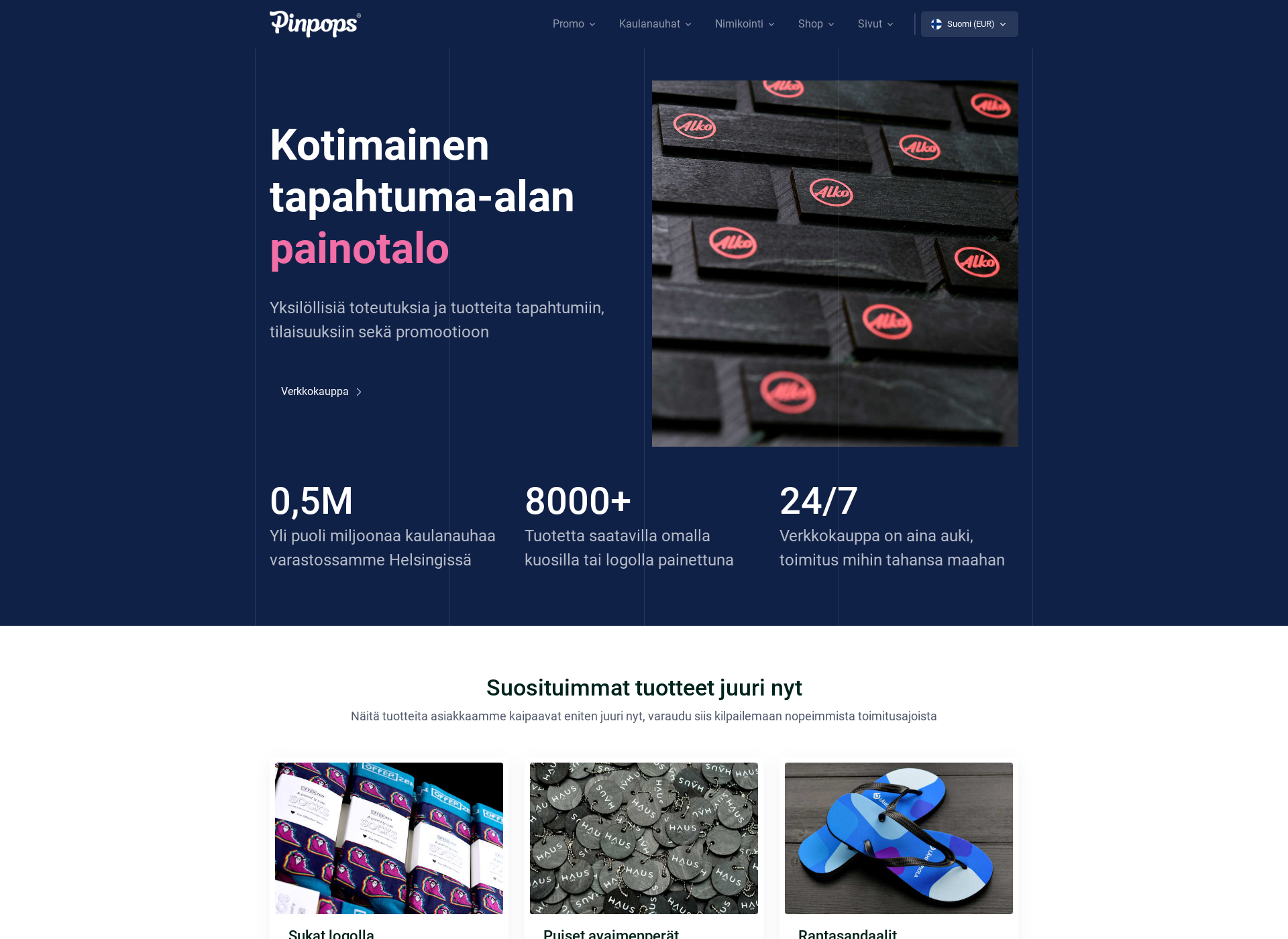 Skärmdump för tuubihuivi.fi
