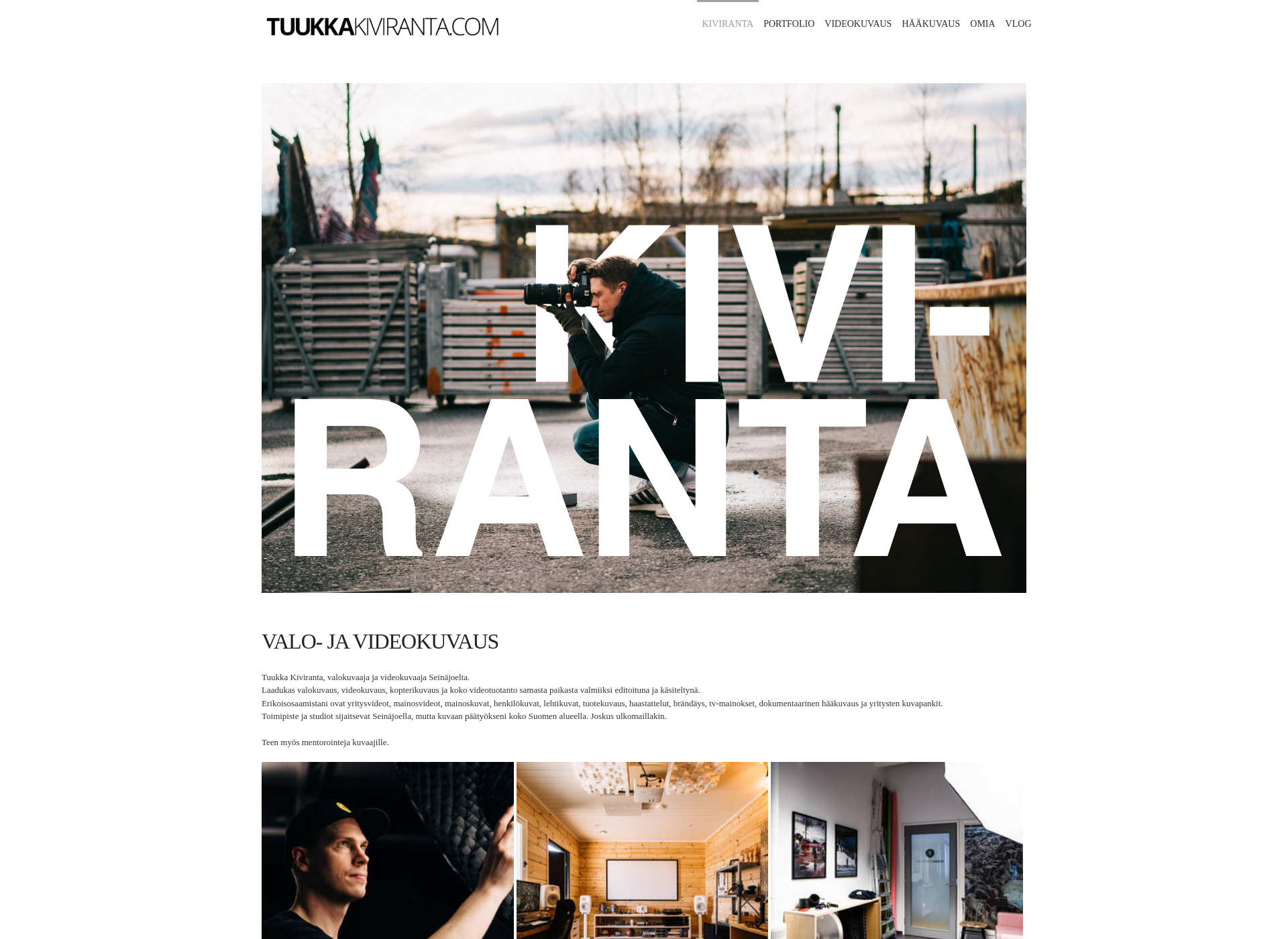 Screenshot for tuukkakiviranta.fi