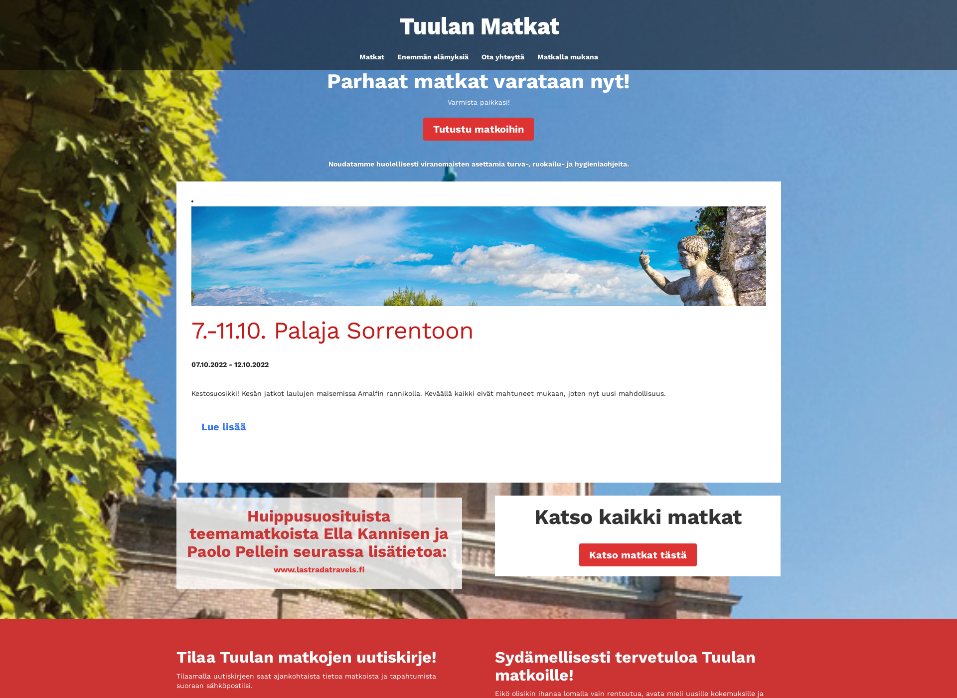 Screenshot for tuulanmatkat.fi
