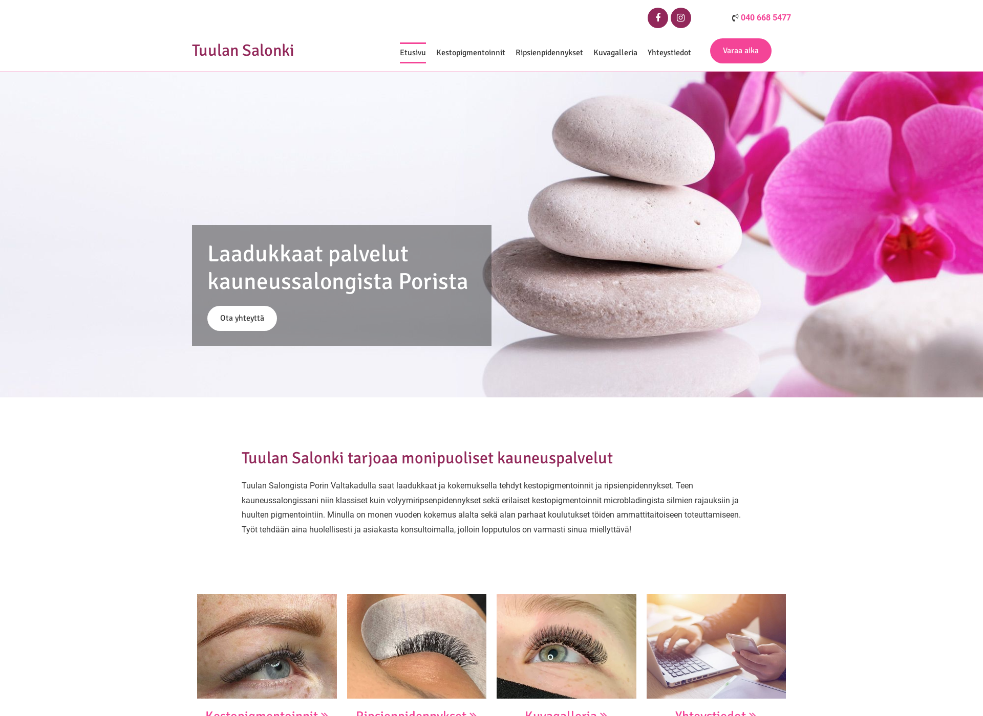 Skärmdump för tuulansalonki.fi