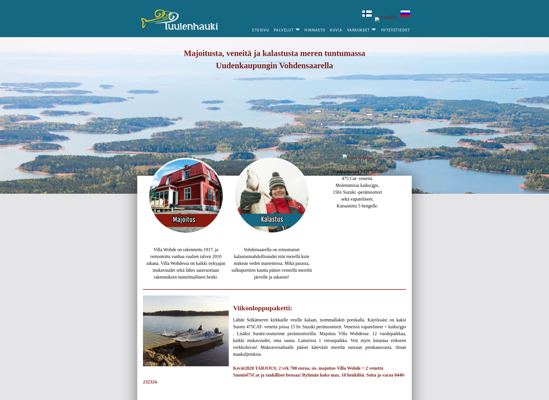 Skärmdump för tuulenhauki.fi