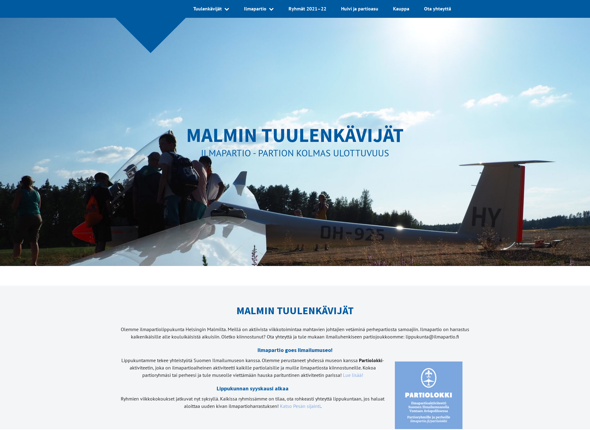 Skärmdump för tuulenkavijat.fi