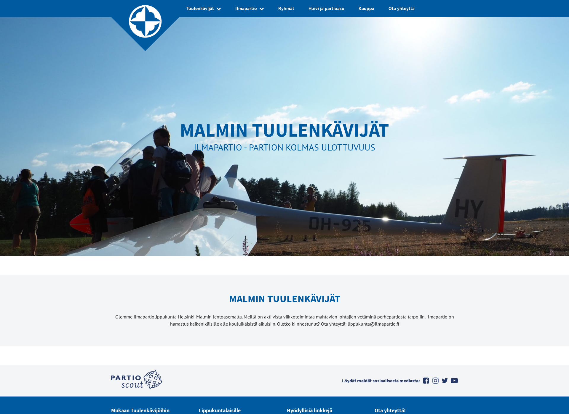 Screenshot for tuulenkävijät.fi