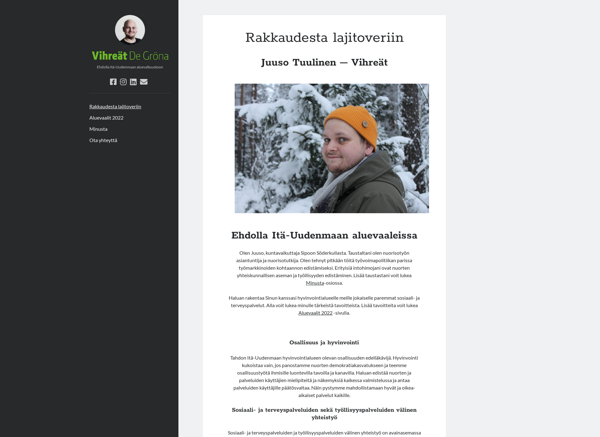 Screenshot for tuulinen.fi