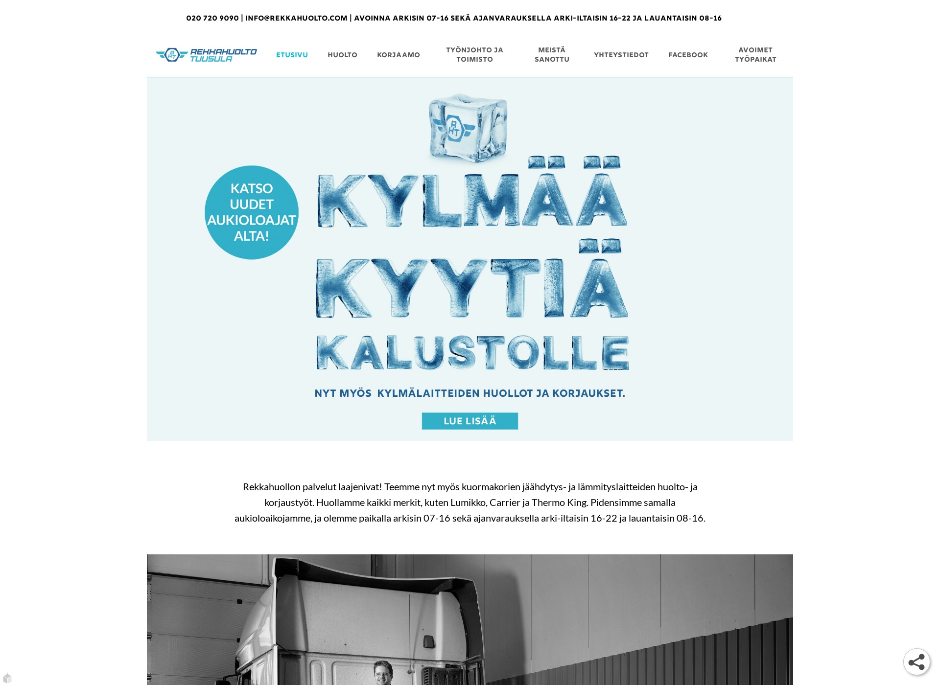 Skärmdump för tuusulanautohuolto.fi