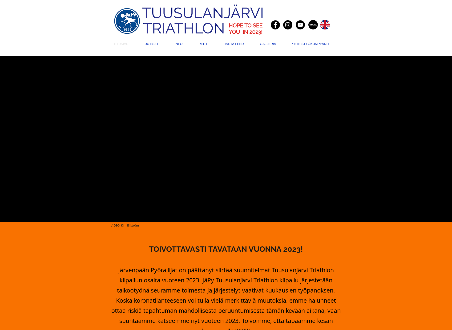 Screenshot for tuusulanjärvitriathlon.fi